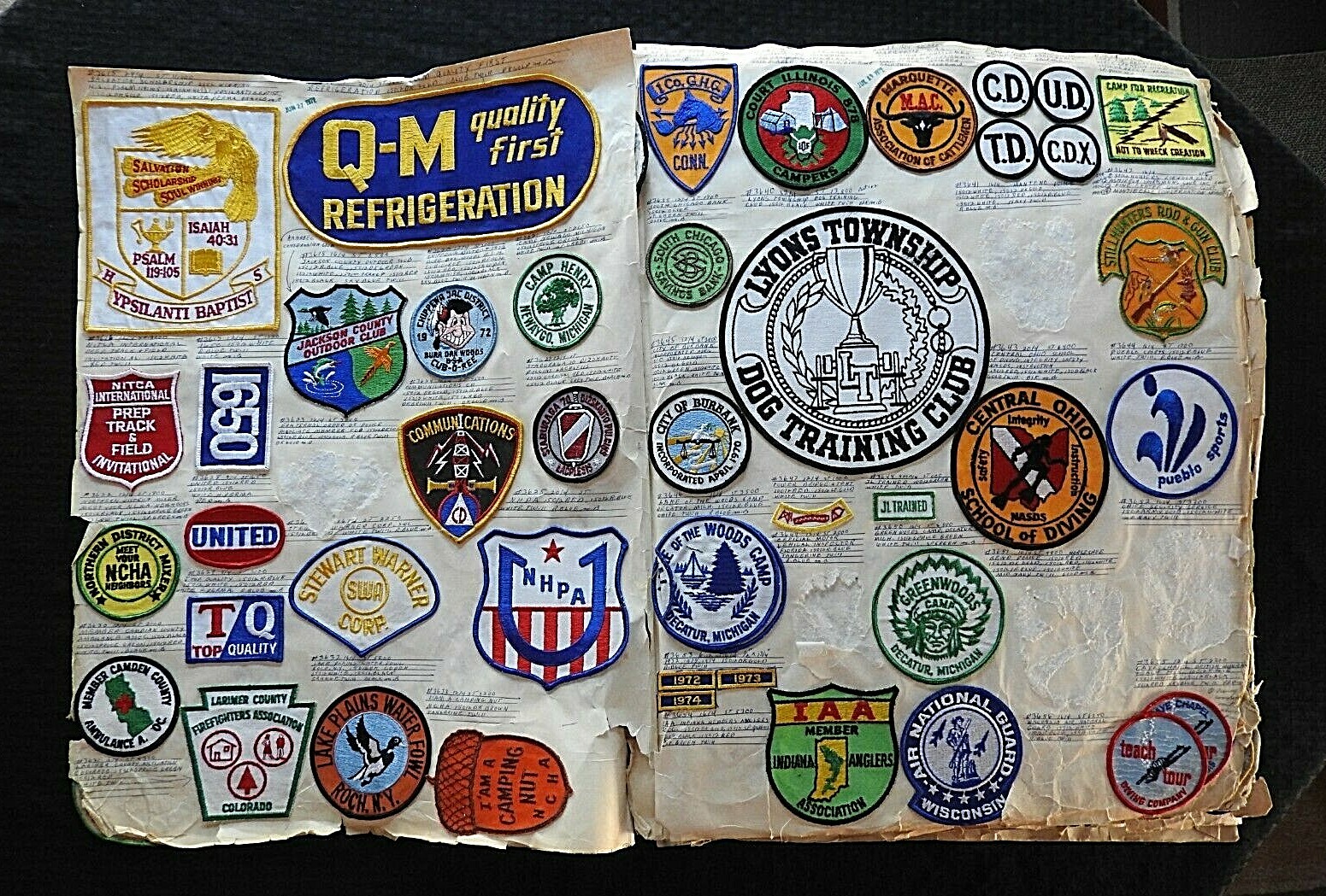(2) c.1970 "TELESTAR SECURITY OFFICER" GUARD POLICE JACKET SHOULDER PATCH