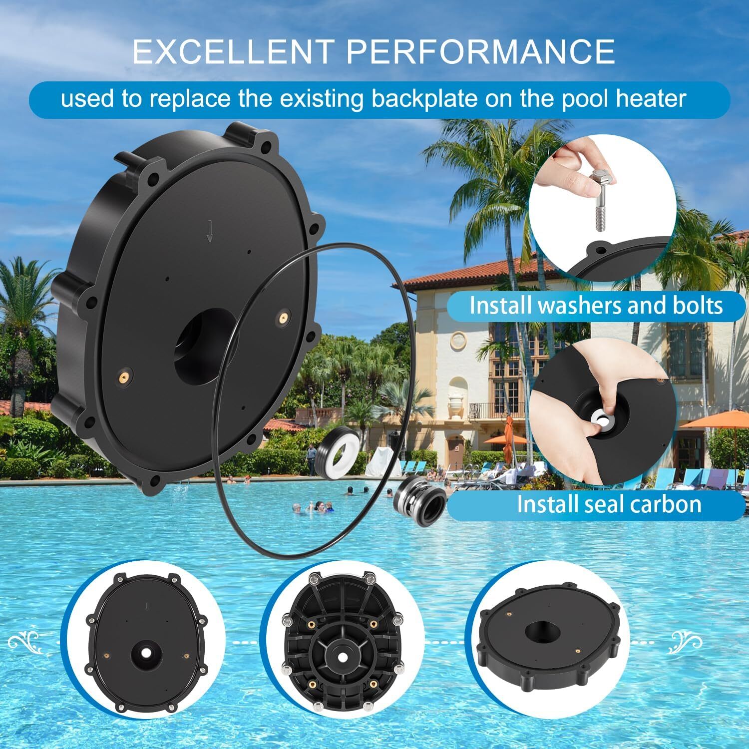 R0445200 Backplate Replacement for Zodiac Jandy Pool and Spa ePump, Stealth