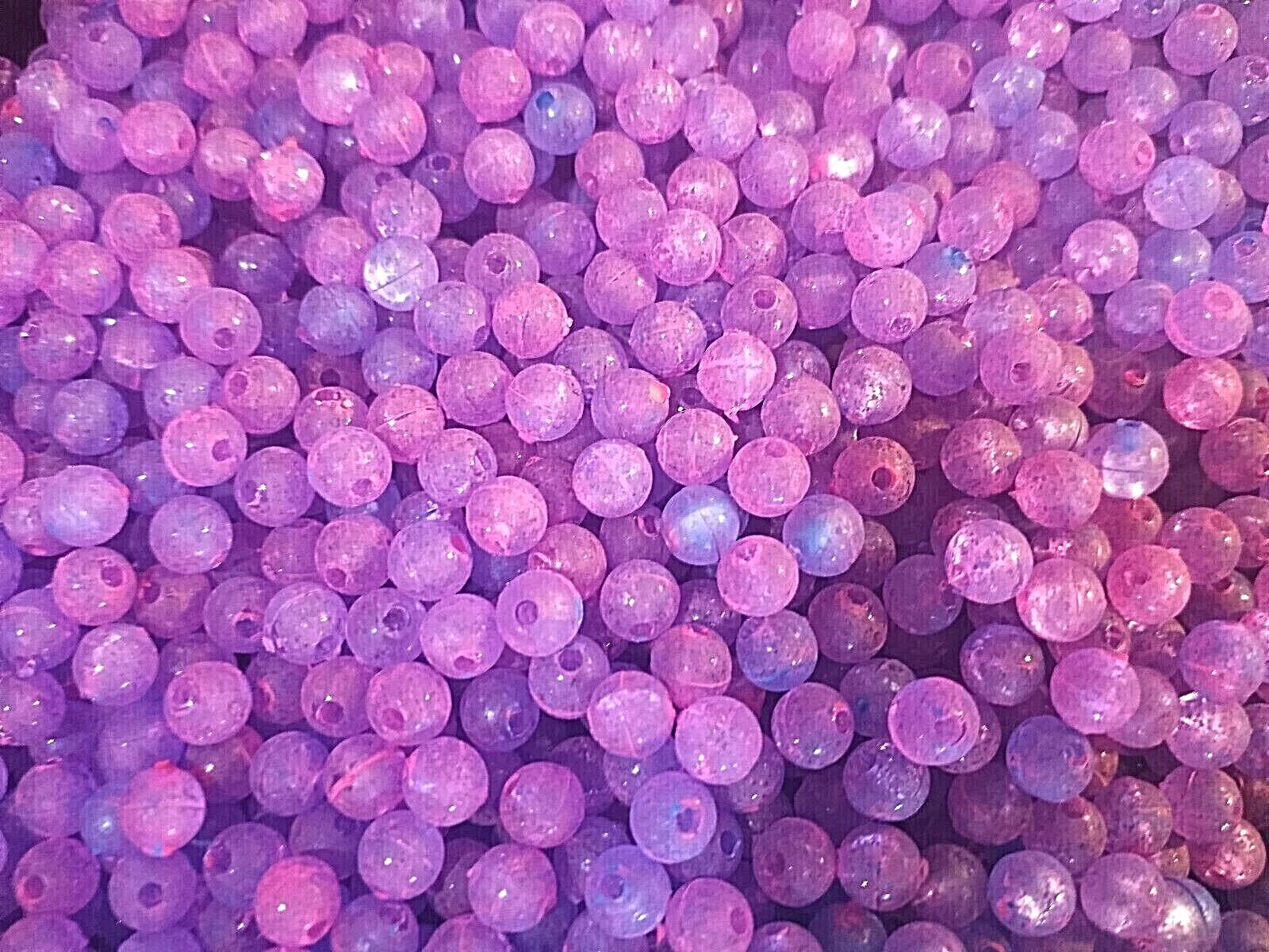 PINK & BLUE IRIDESCENT UV Trout & Steelhead Beads 6mm, 8mm, 10mm, 12mm