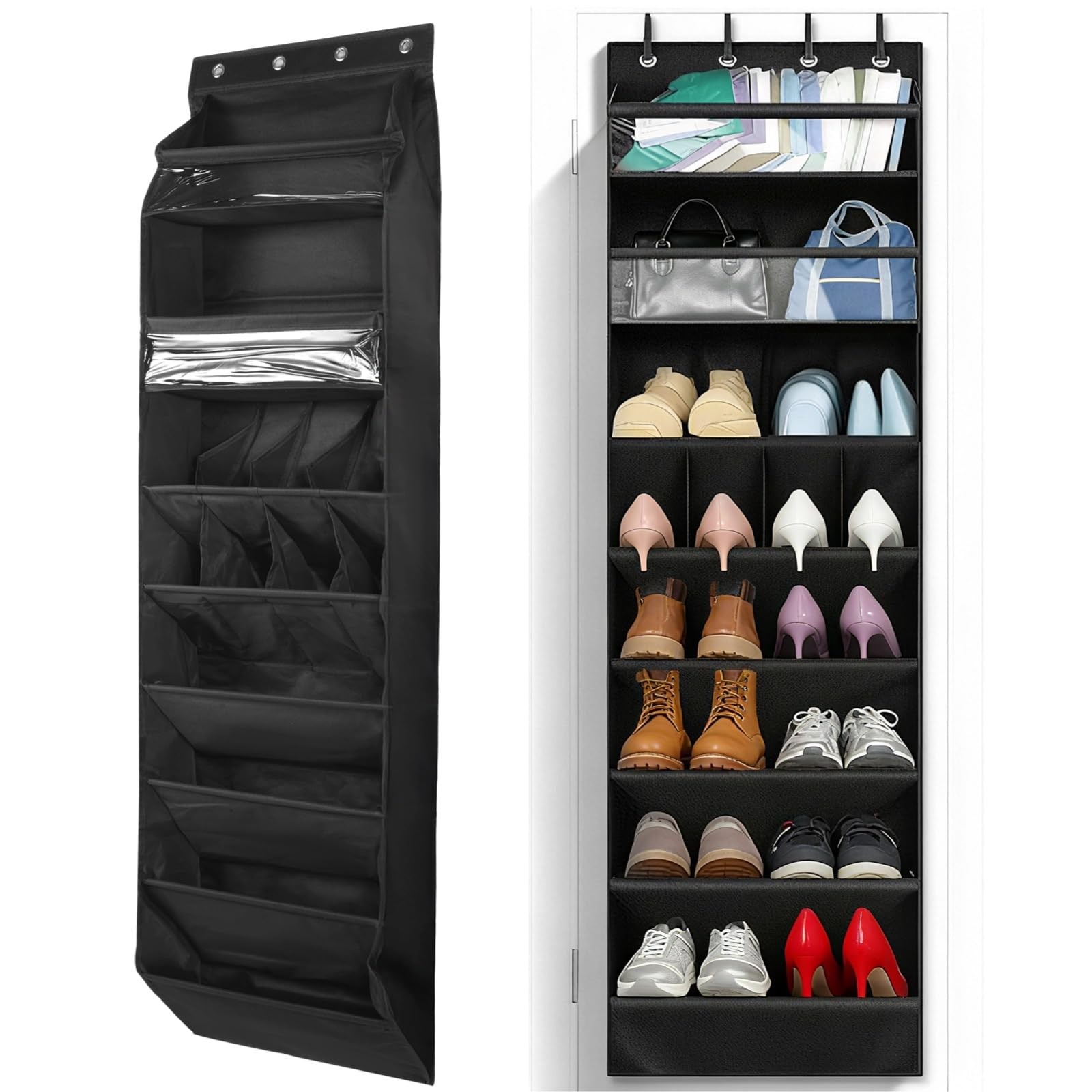 Over the Door Shoe Organizer, 1 Pack 8 Shelves Over The Door Shoe Organizer, ...