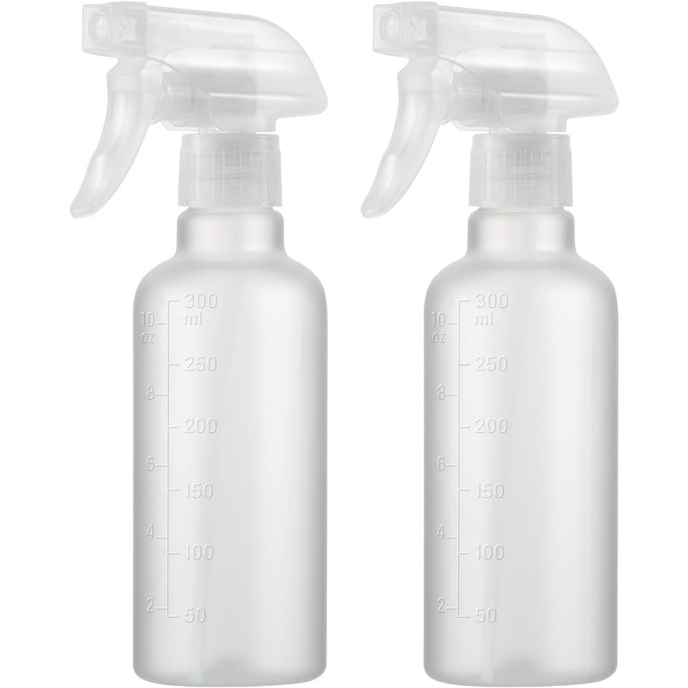 Leakproof Spray Bottles 2 Pack 10 oz Adjustable Fine Mist and Jet Stream Nozzle