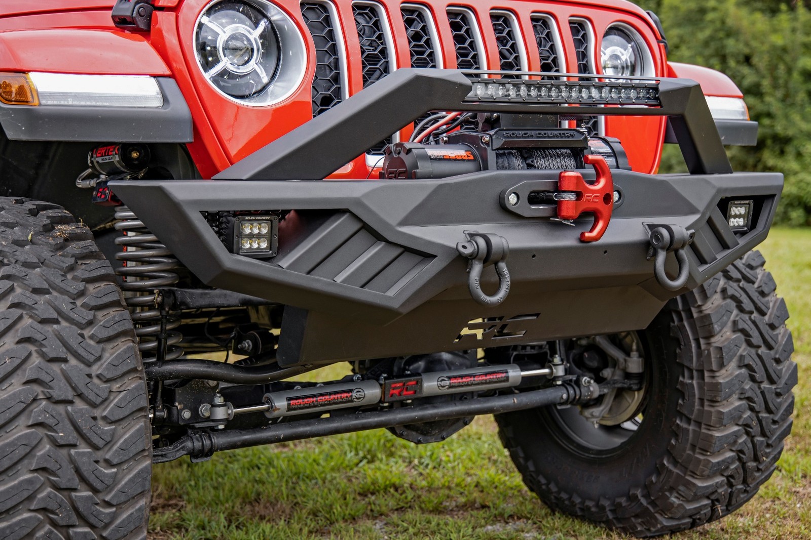 Rough Country Winch Cleat Red With Rubber Isolator