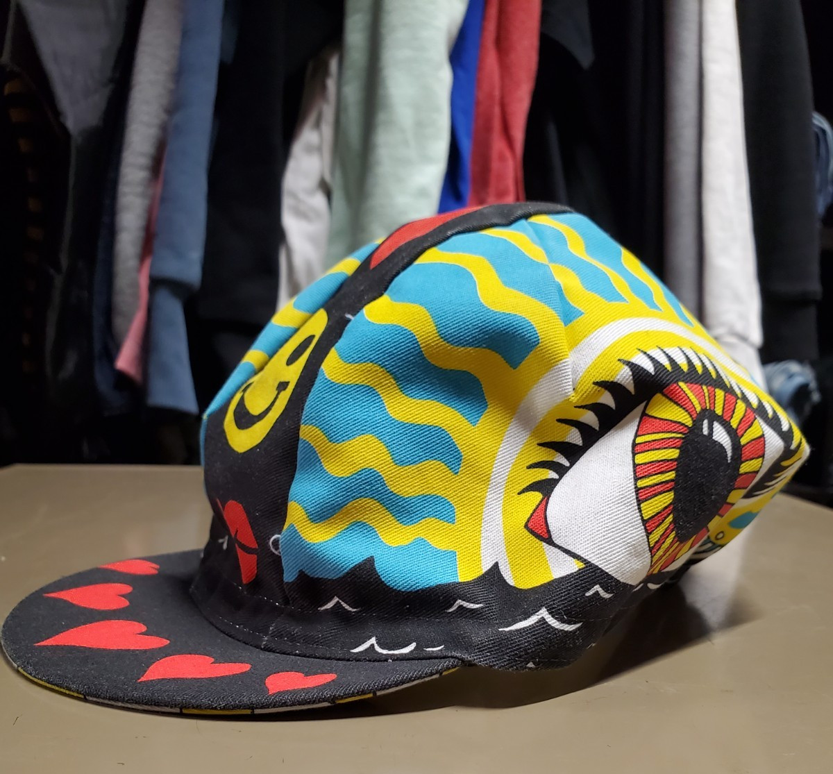 CINELLI Artist Series EYE OF THE STORM Cycling Cap Ana Benaroya Short Bill Hat