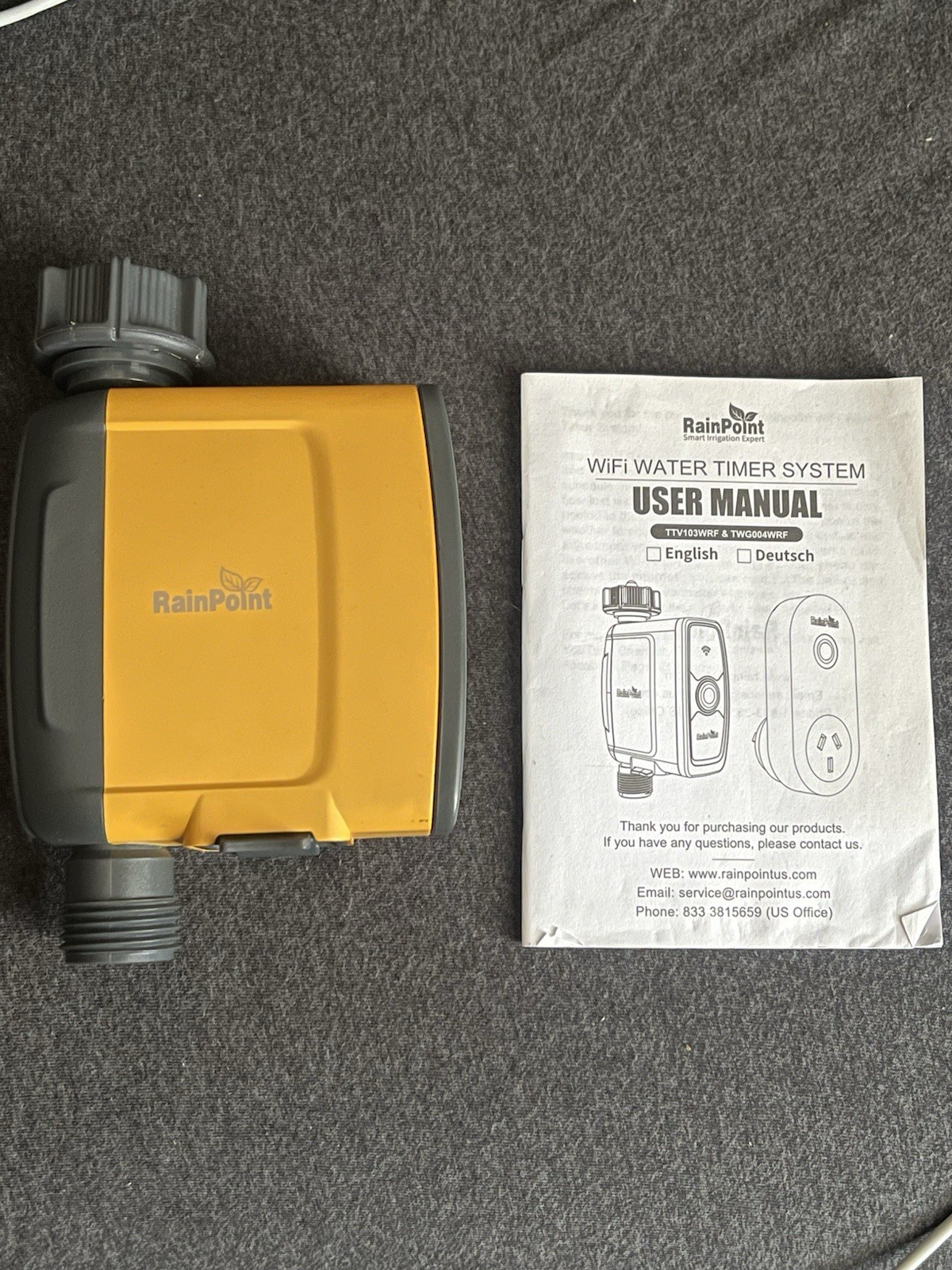 RainPoint TTV103WRF 1-Zone WiFi Water Timer Open Box New Requires WiFi Hub