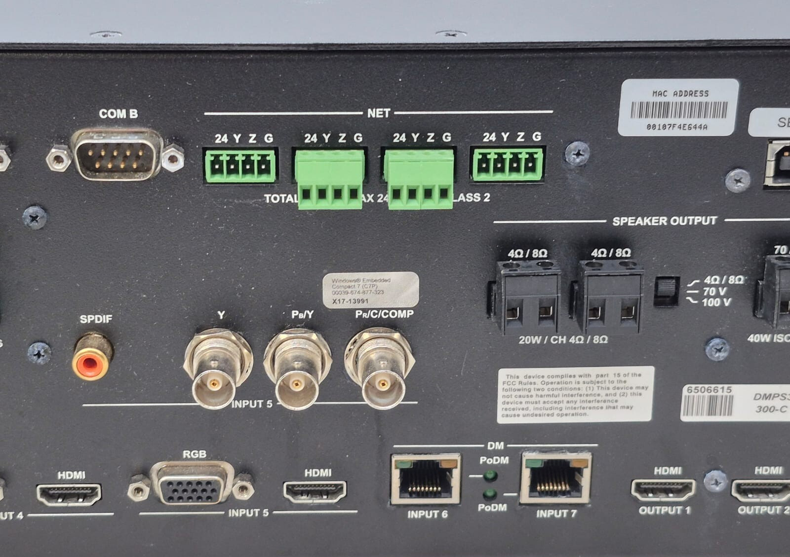 Crestron DMPS3-300-C 3 Series Professional Media System