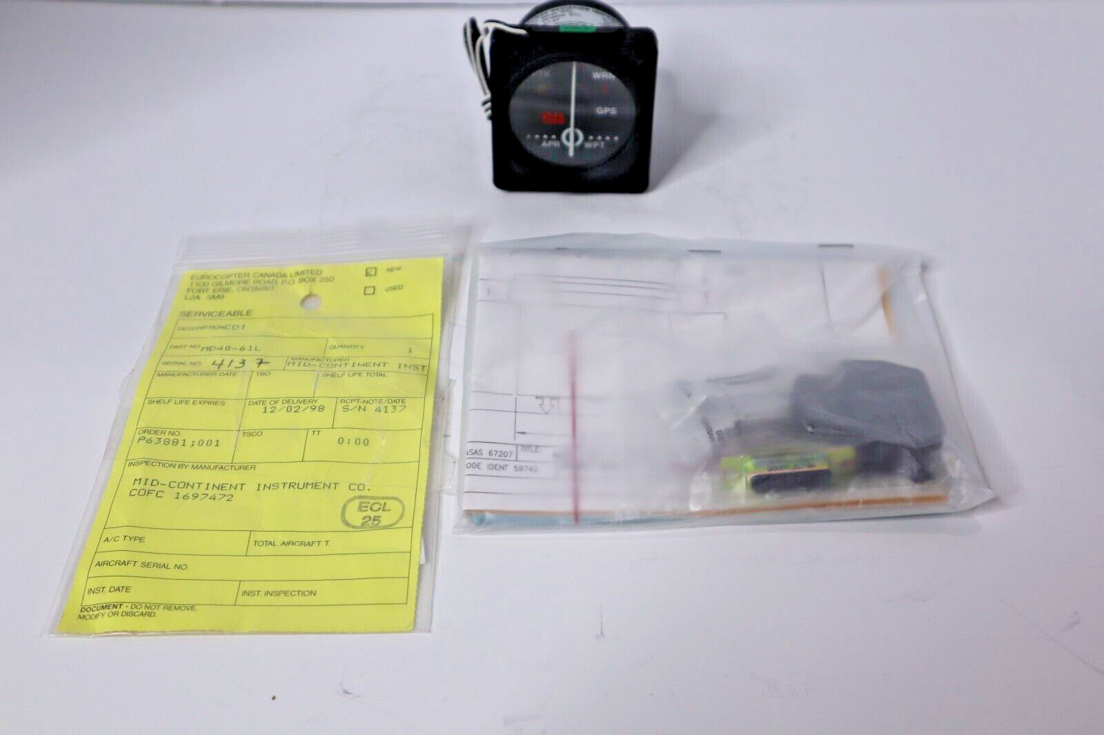 Mid-Continent Instrument MD40-61L Course Deviation Indicator 2010056-61L (NEW)