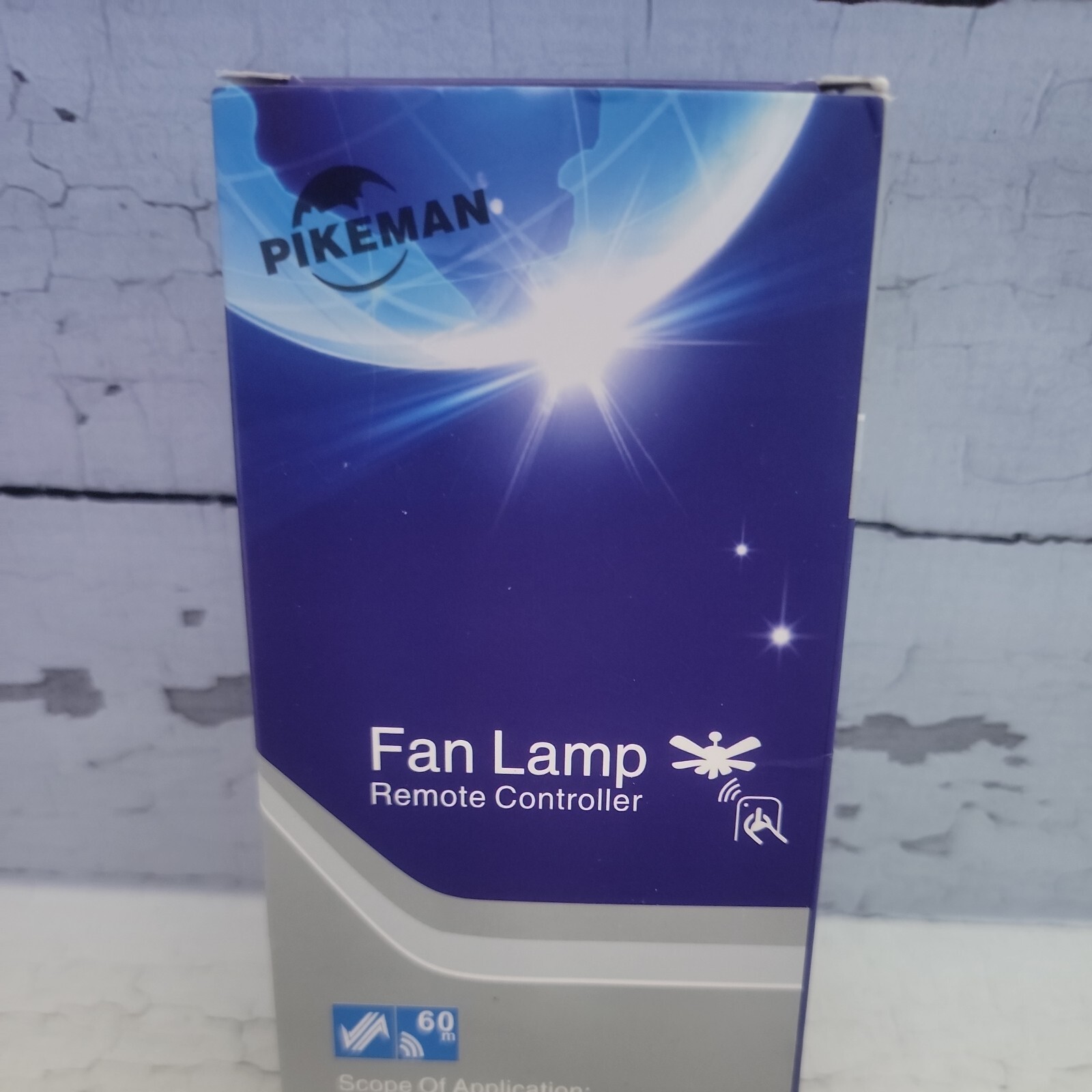 PIKEMAN Fan Lamp Remote Control With Wall Mount -New Opened Box