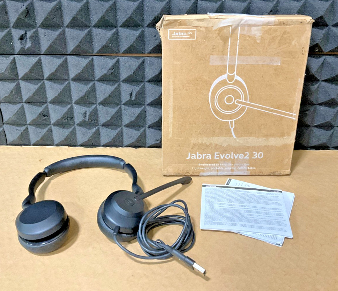 Jabra Evolve2 30 SE MS Stereo USB Headset 23189-999-879-01 ✅ ❤️️ ✅ ❤️
