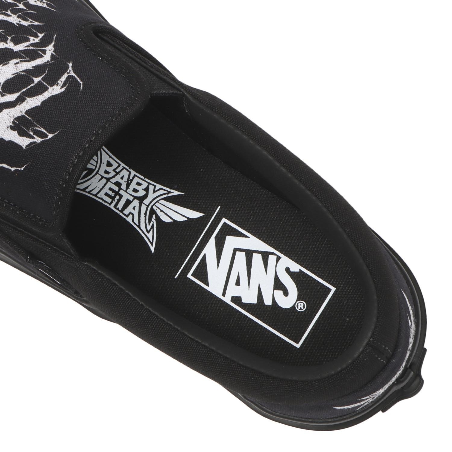 VANS × BABYMETAL Classic Slip-On Black White Japan Exclusive New