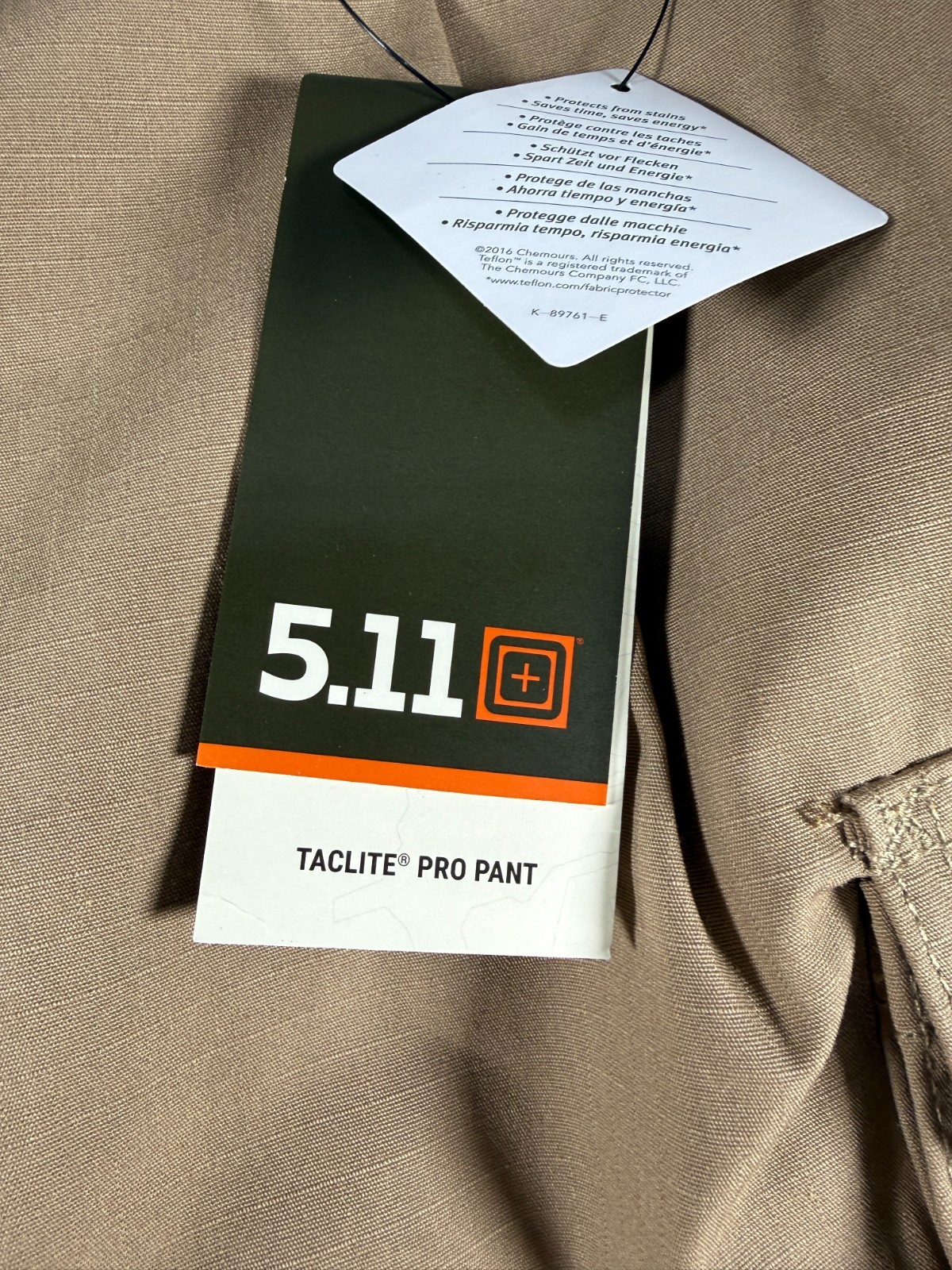 NEW 5.11 Tactical Taclite Pro 120 Coyote Relaxed Fit Pants Mens 44x32 Brown/Tan