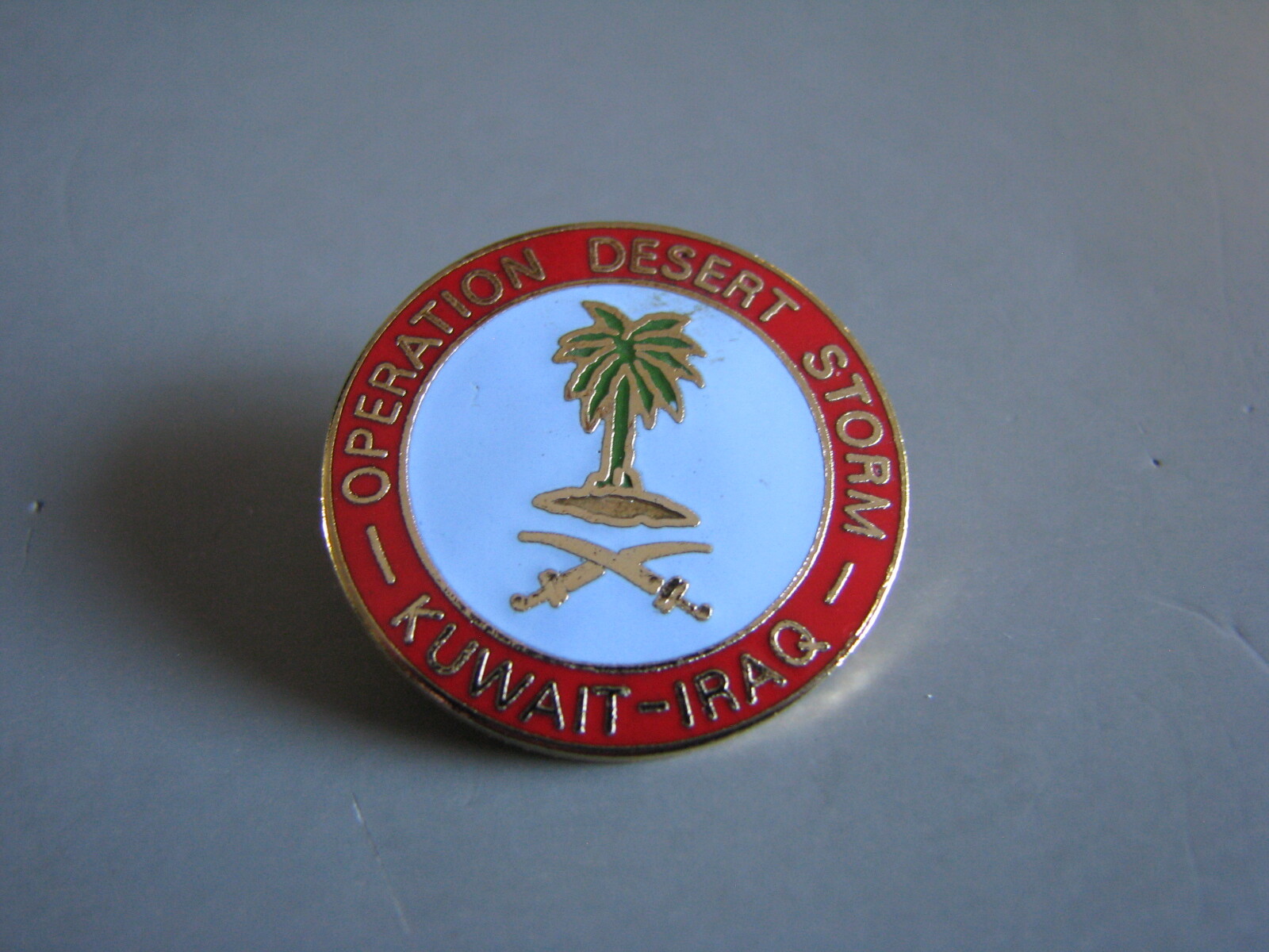 OPERATION DESERT STORM KUWAIT IRAQ MILITARY MILITARIA HAT PIN LAPEL PIN