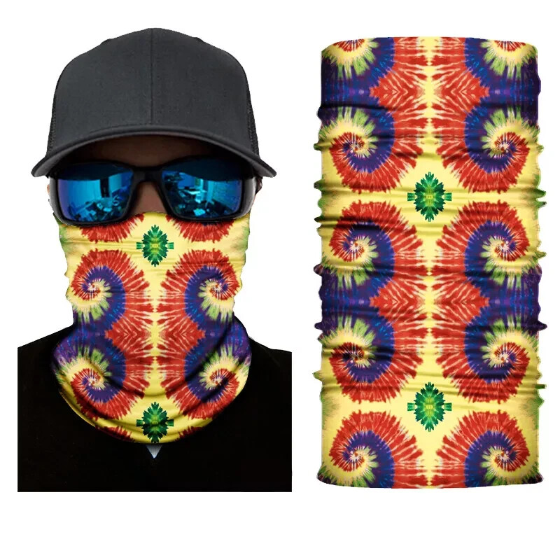 Neck Gaiter Face Mask Fishing Sun Headwear Protection Kaleidoscope Tye Dye