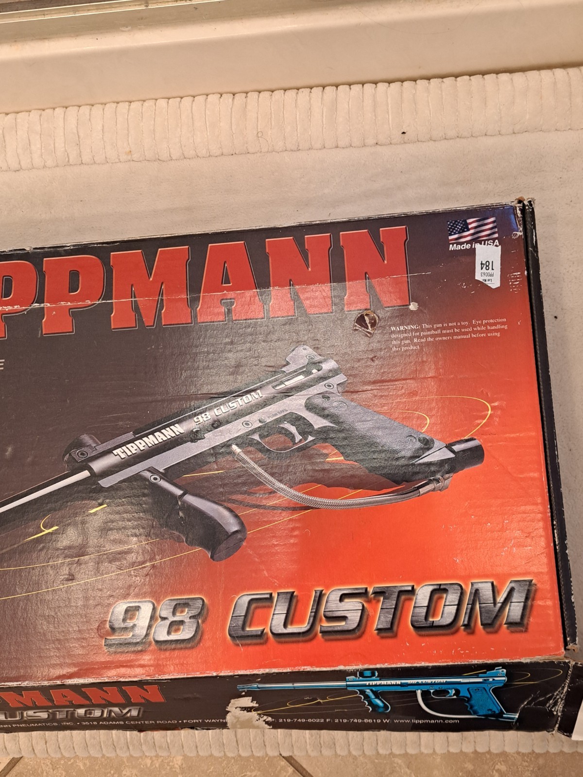 Tippmann 98 Custom Paintball Gun Original Box  As Is