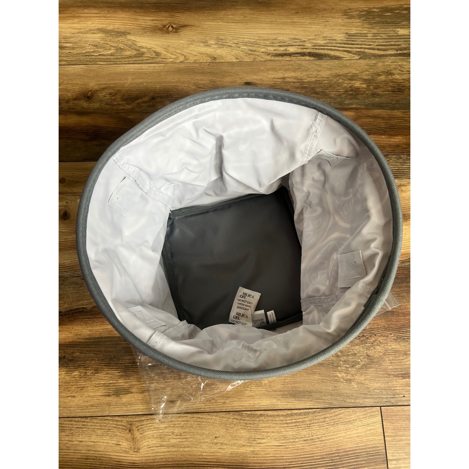 Thirty One mini storage bin woodblock whimsy collage, office home