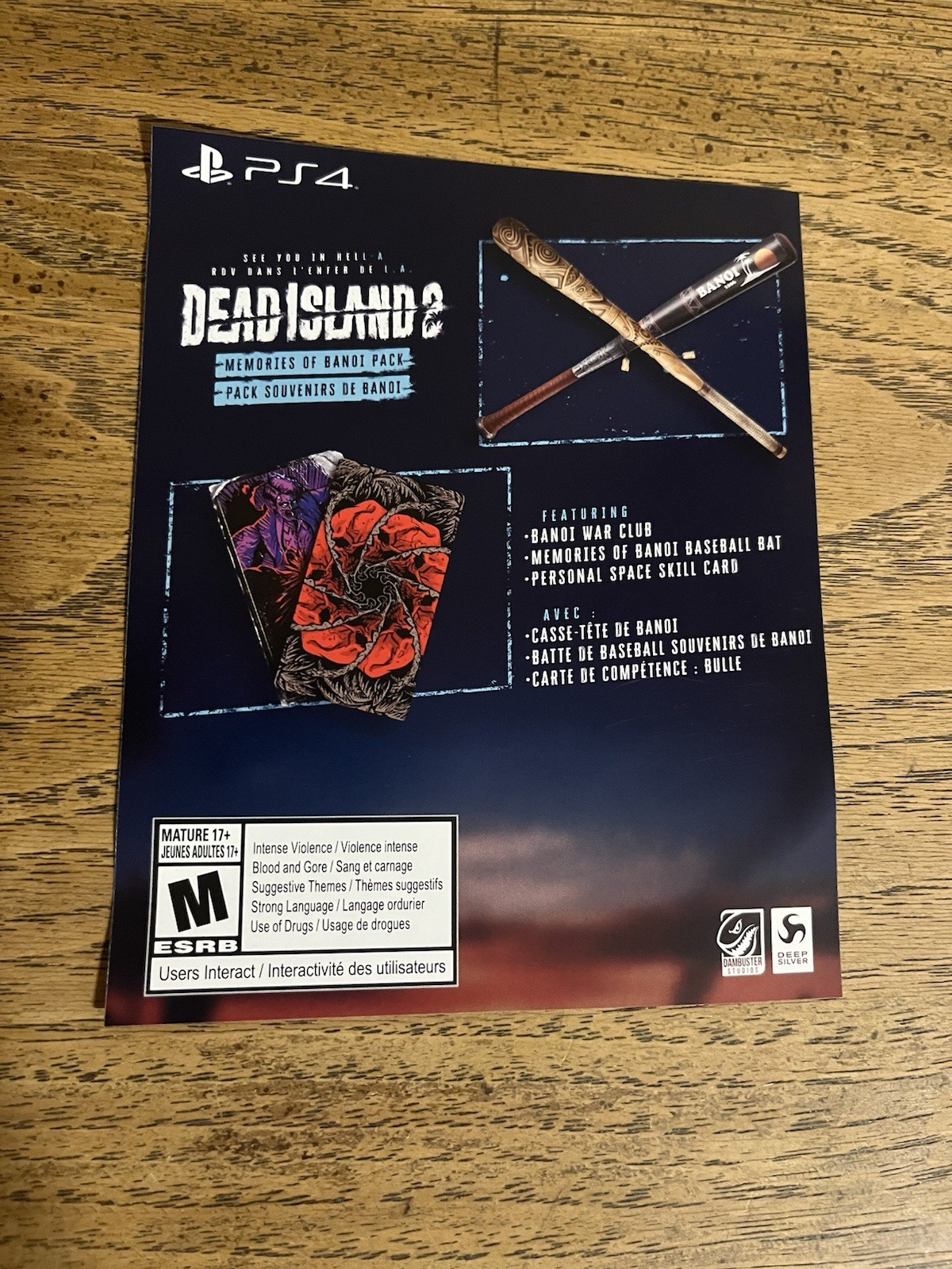 Dead Island 2 Memories of Bandi Pack DLC Pre Order Bonus PlayStation 4