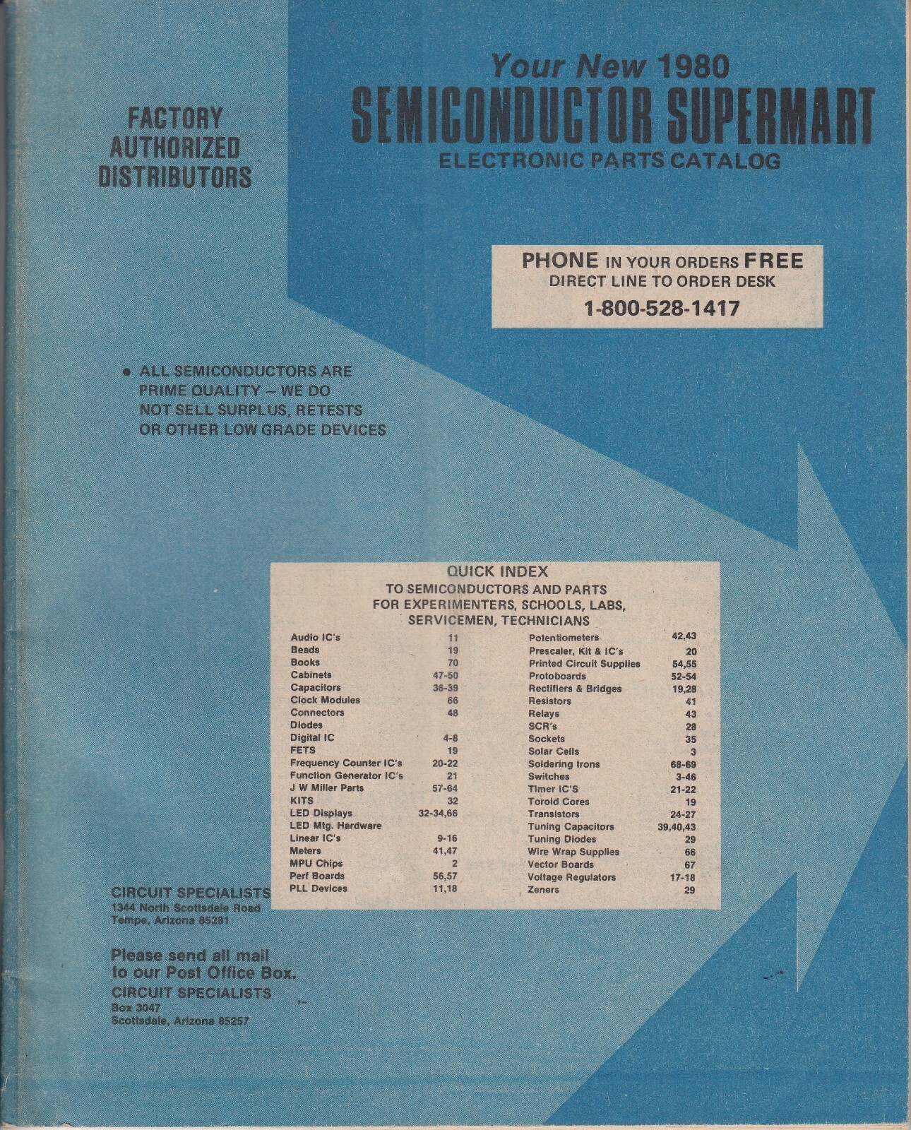 1980 Semiconductor Supermart Electronic Parts Catalog , IC FETS KITS Chips