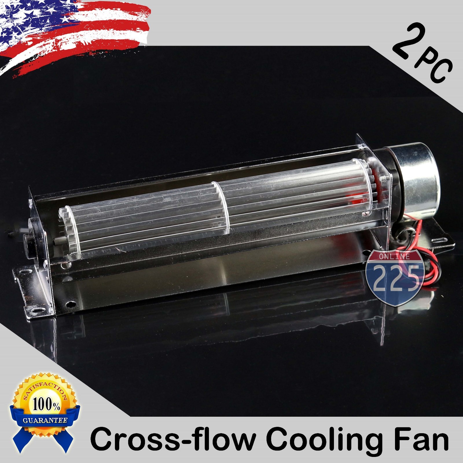 2pcs Hi-TECH 8” CROSS FLOW CAR STEREO AMPLIFIER COMPONENT QUIET COOLING FAN 12V
