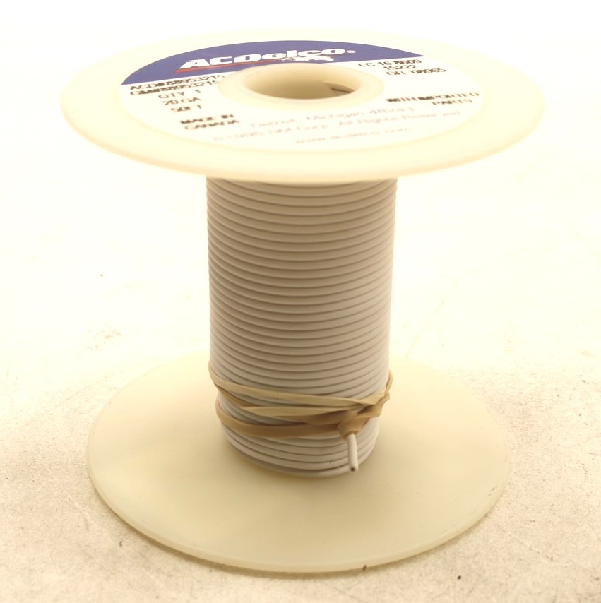 NEW OEM GM 50ft Spool White 20 Gauge Thin Wall Wire TXL 88953215 Made In Canada
