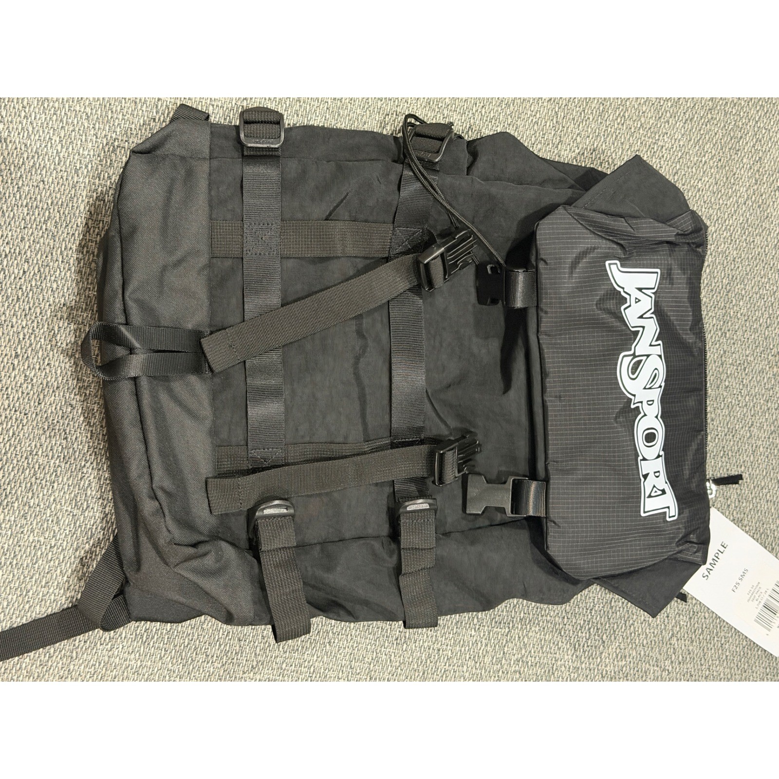 JanSport Skip Pack Black Backpack JS0A86DV Top Loader Laptop Bag New
