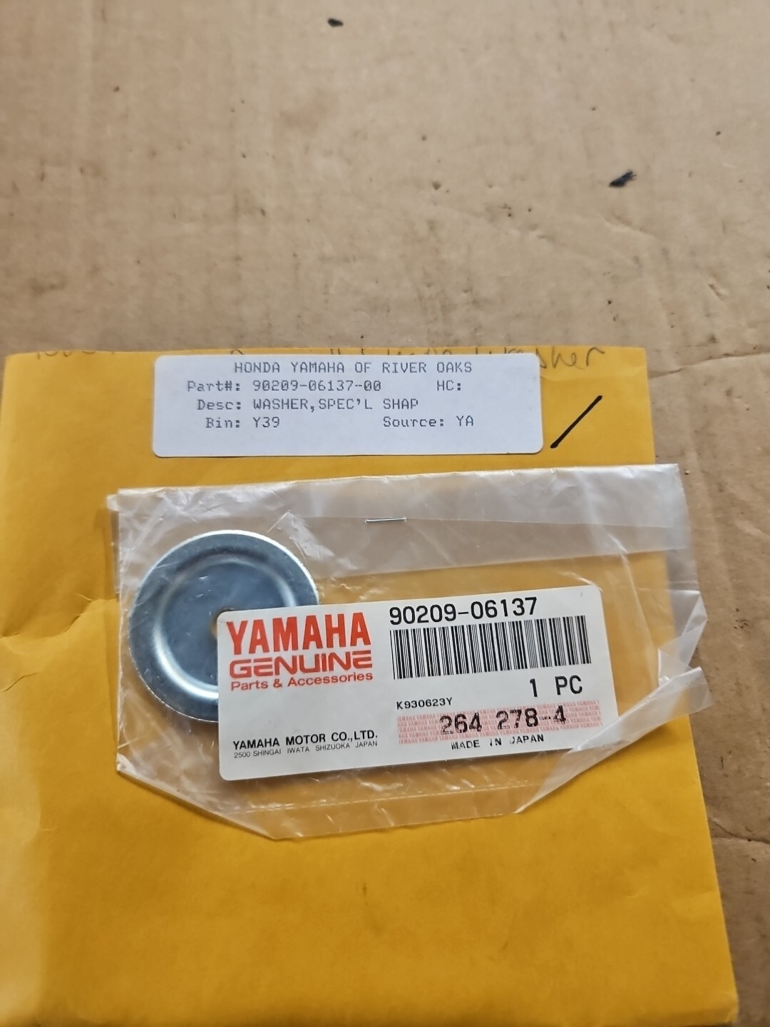 Yamaha Snowmobile Washer 90209-06137