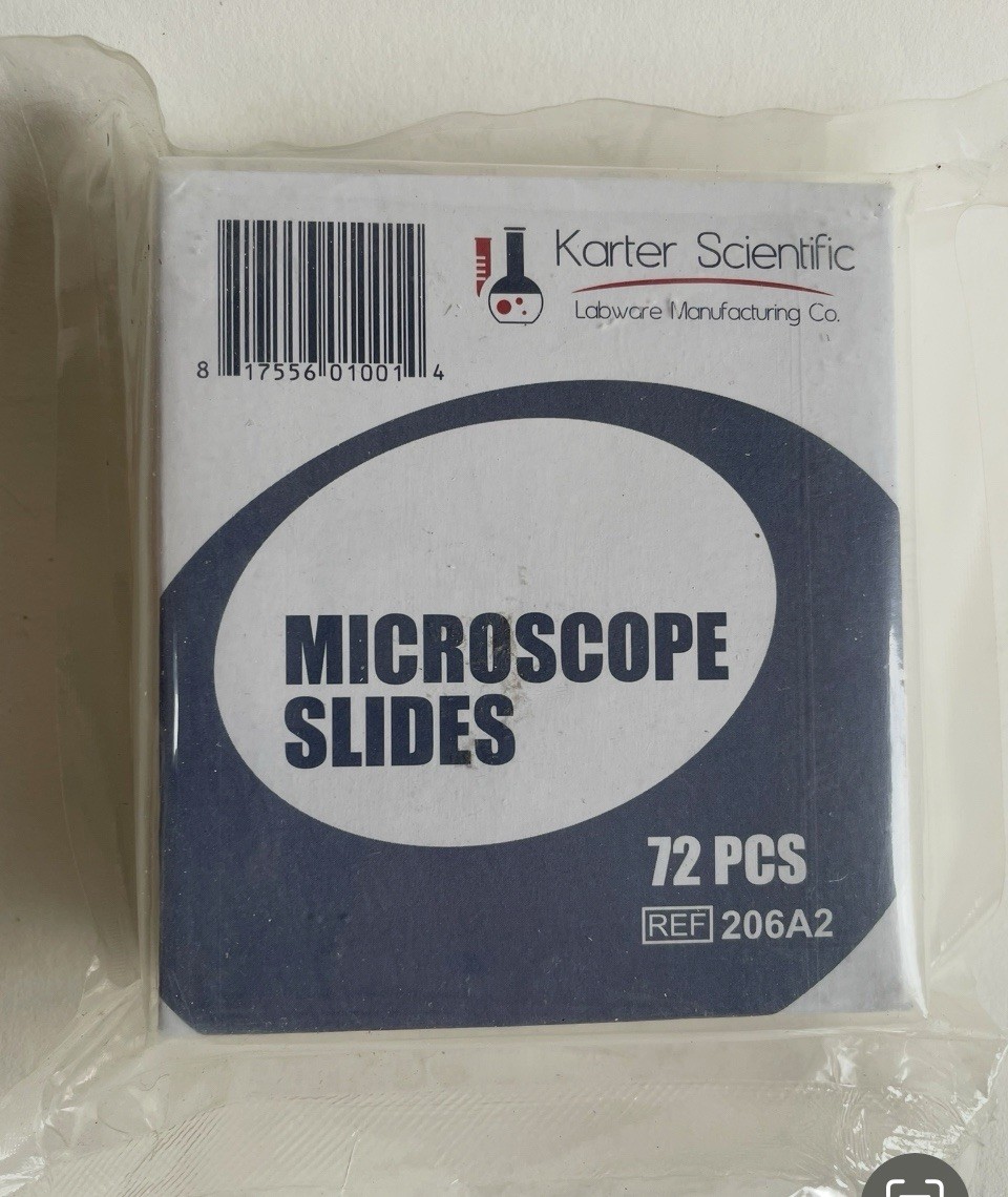 Microscope Slides, Ground Edges, Plain, 90 Corners, 3x1, Karter Scientific 206A2