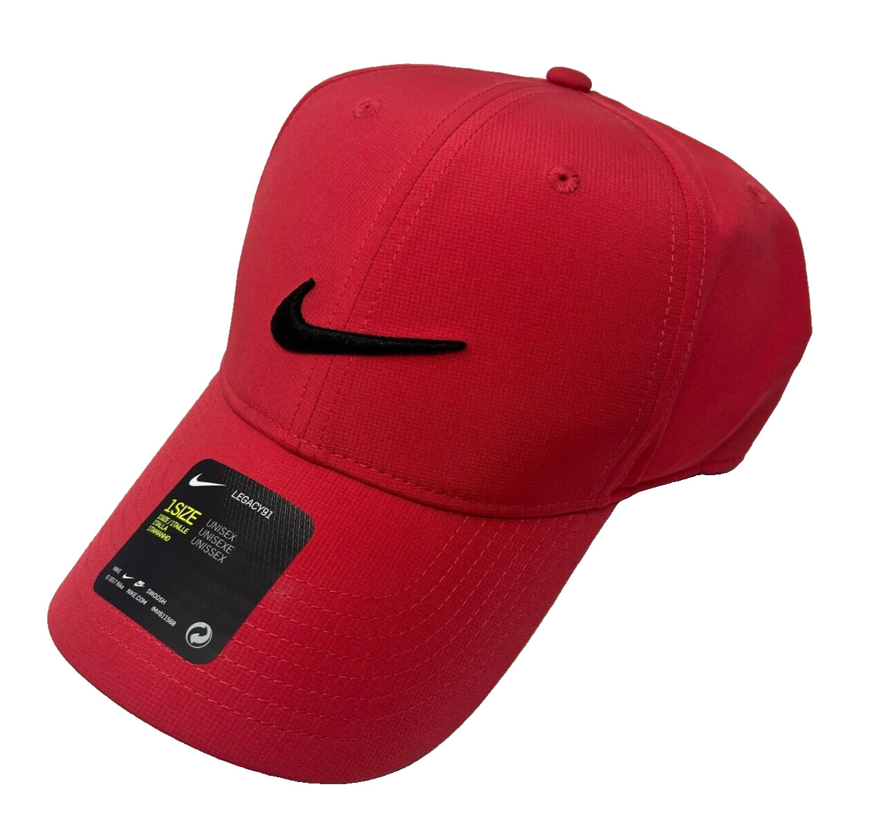 NEW! Nike Adult Legacy91 DRI-FIT Golf/Pickleball Hat-Red/Black 892651-691