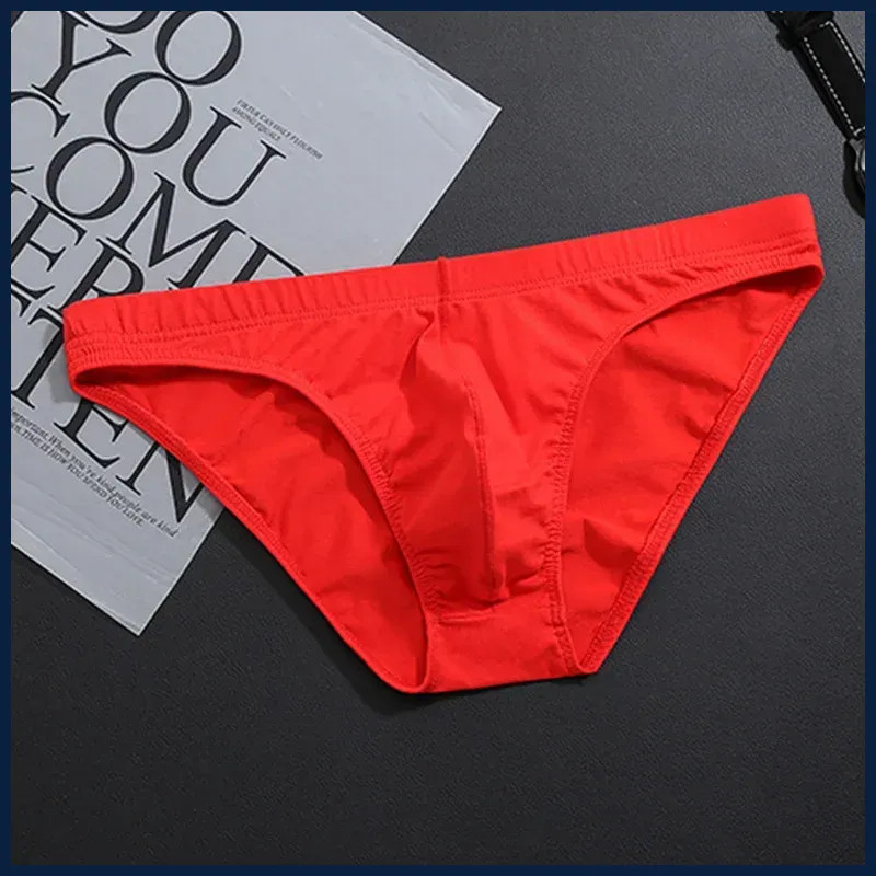 Men's Underwear Solid Color Summer Cotton Underpants Male Shorts Sexy Briefs Big