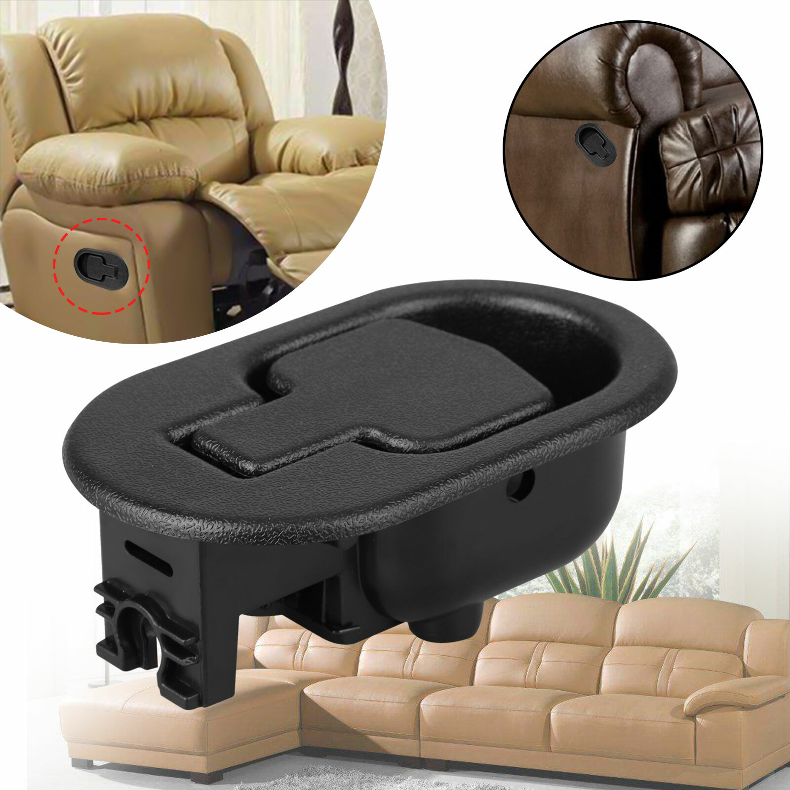 Easy-Install Recliner Lever: Plastic Release Handle with Pre-Drilled Screw Holes