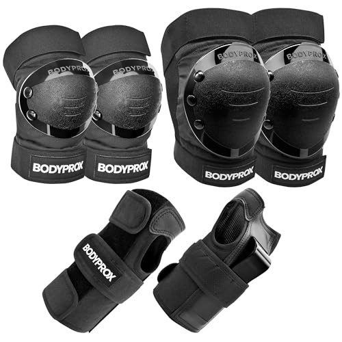 Knee Pads Elbow Pads Wrist Guards Set for Inline Skating, Medium