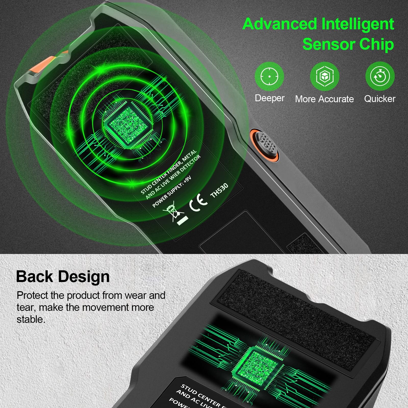 Stud Finder Wall Scanner - 5 in 1 Electronic Stud Detector with Upgraded Smar...