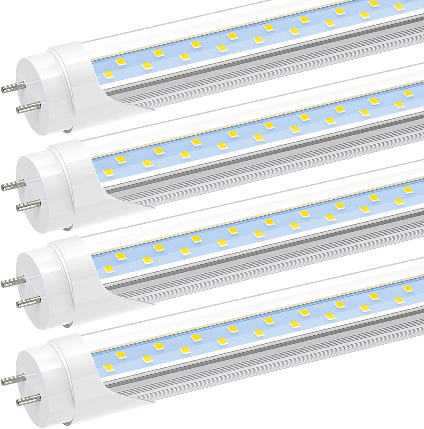 T8 LED 4FT 24W 6000K Bright White 4Pack Fluorescent Bulbs JESLED Type Light Plug