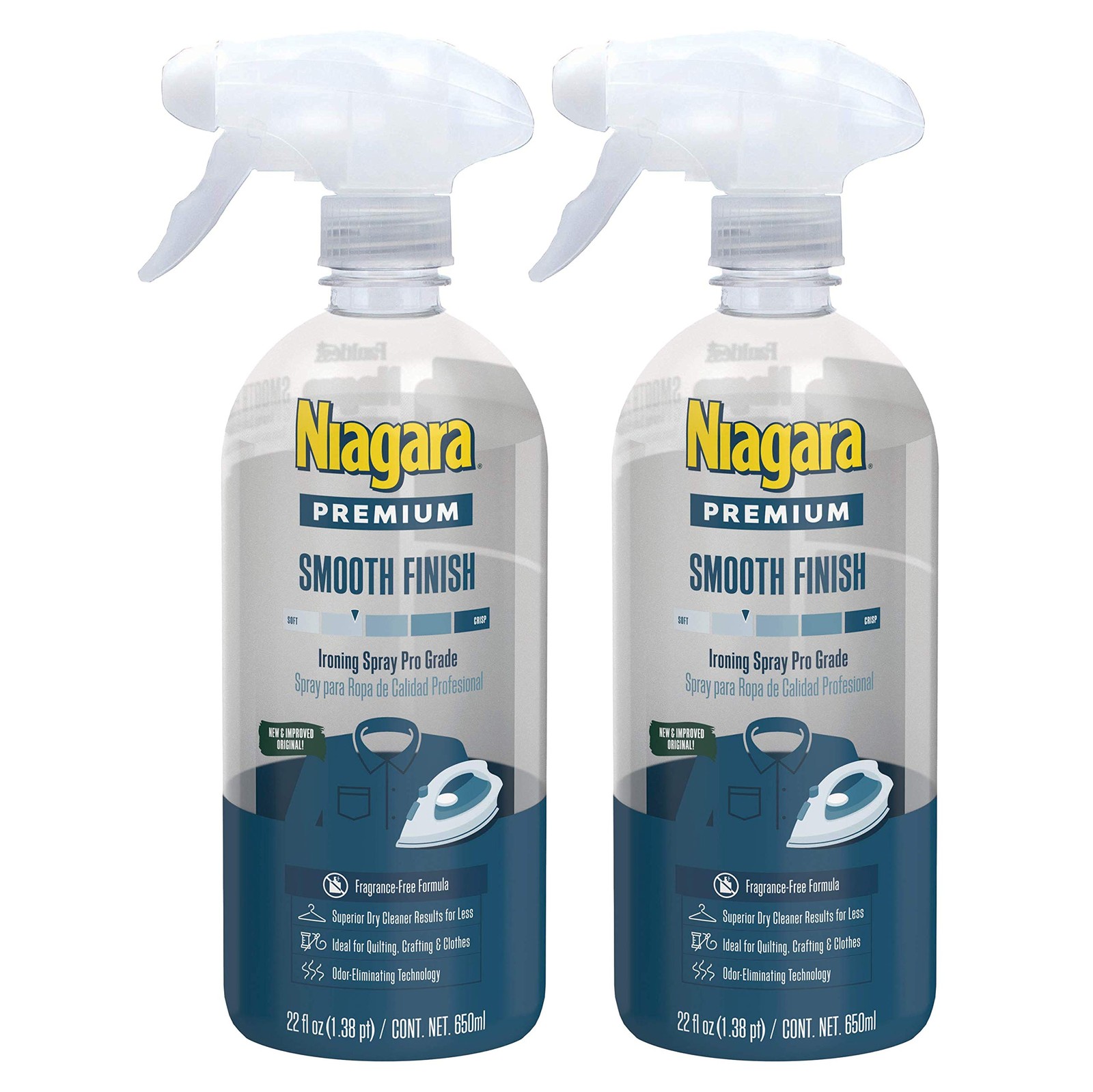 Spray Starch 22 Oz 2 Pack Trigger Pump Liquid for Ironing