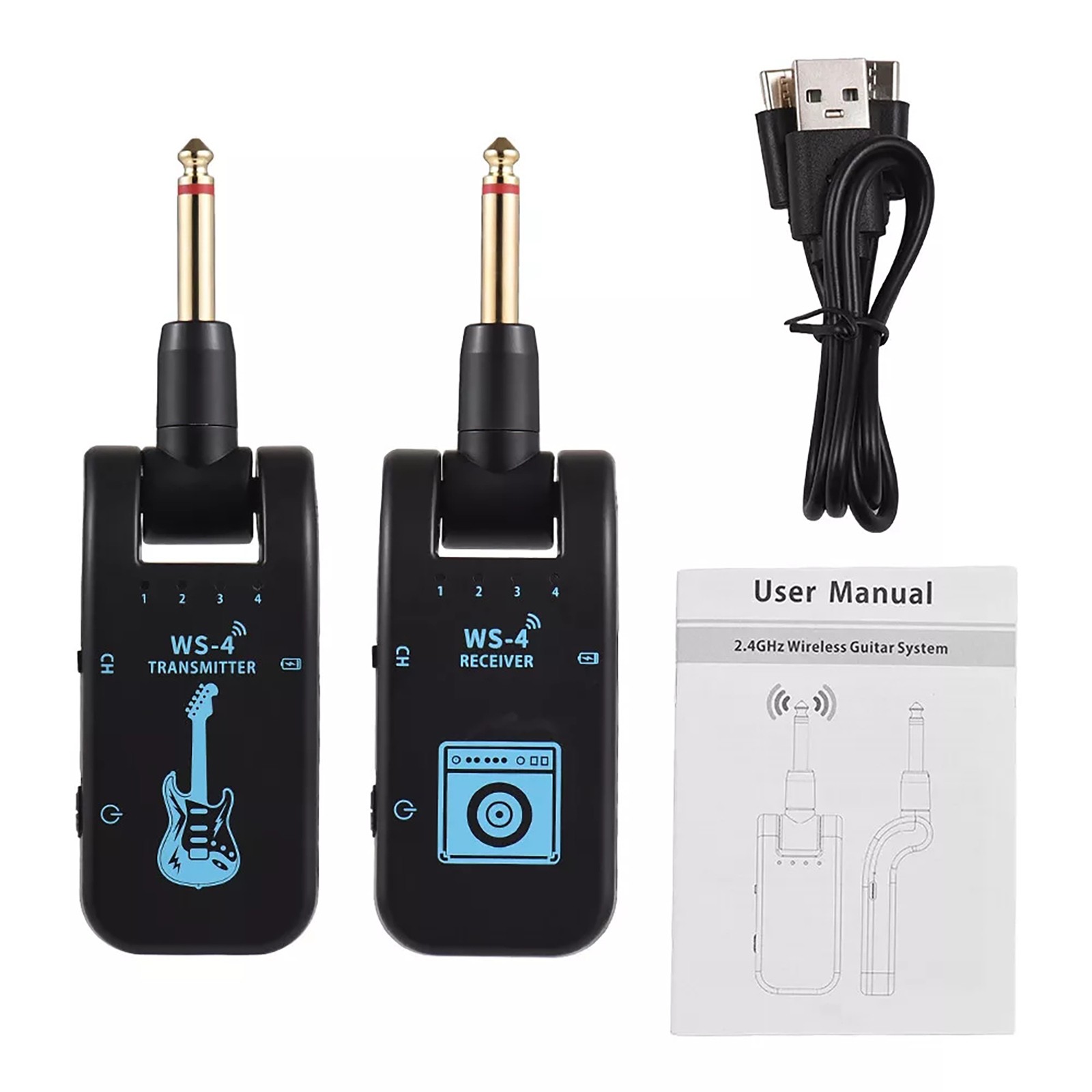 High Quality 2.4G Wireless Guitar Rechargeable Transmitter And Receiver