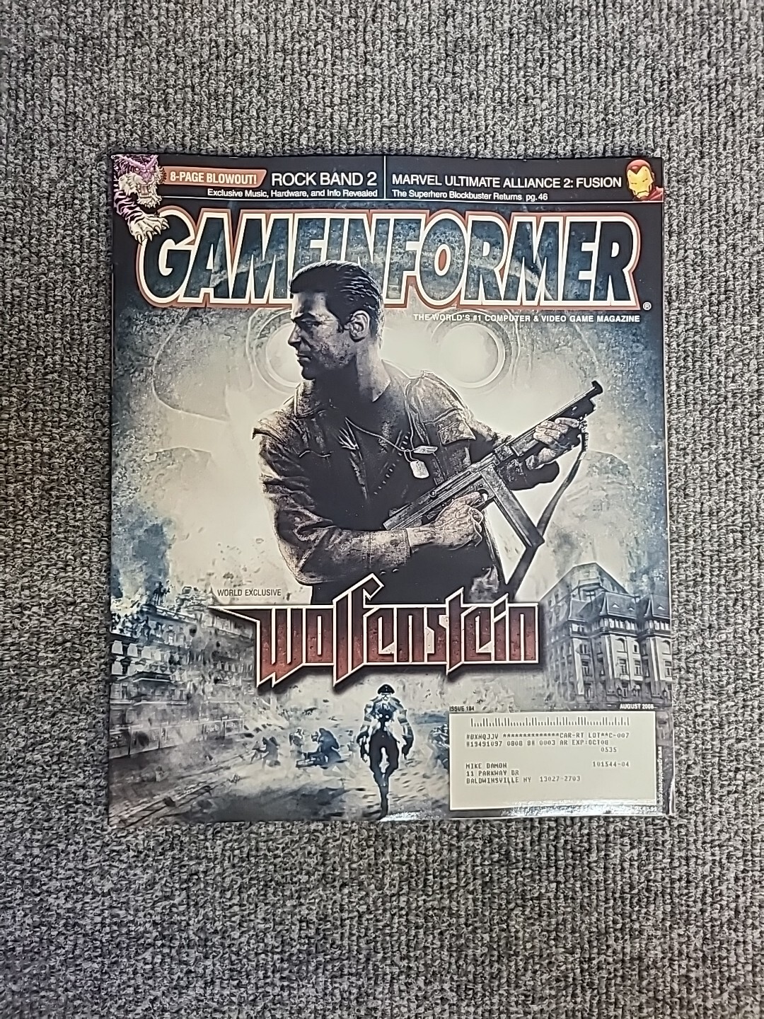 Game Informer Magazine(August 2008, Issue 184) Wolfenstein