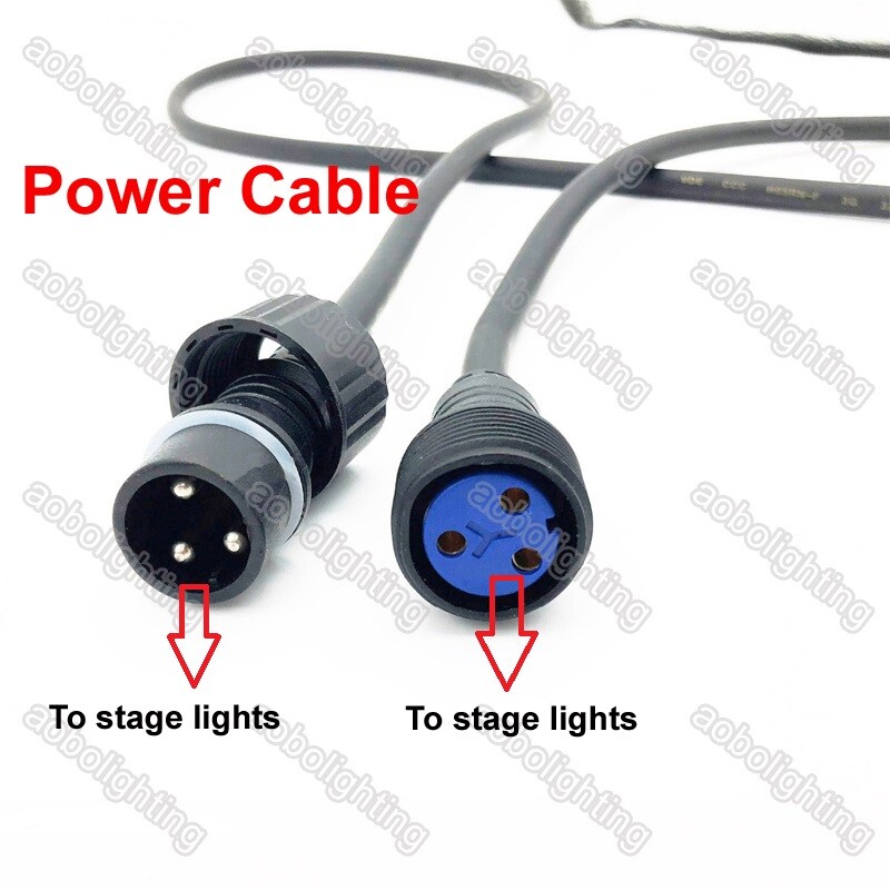 IP65 Outdoor LED Par Can Lights Power Cable Waterproof Stage Lighting DMX Cable