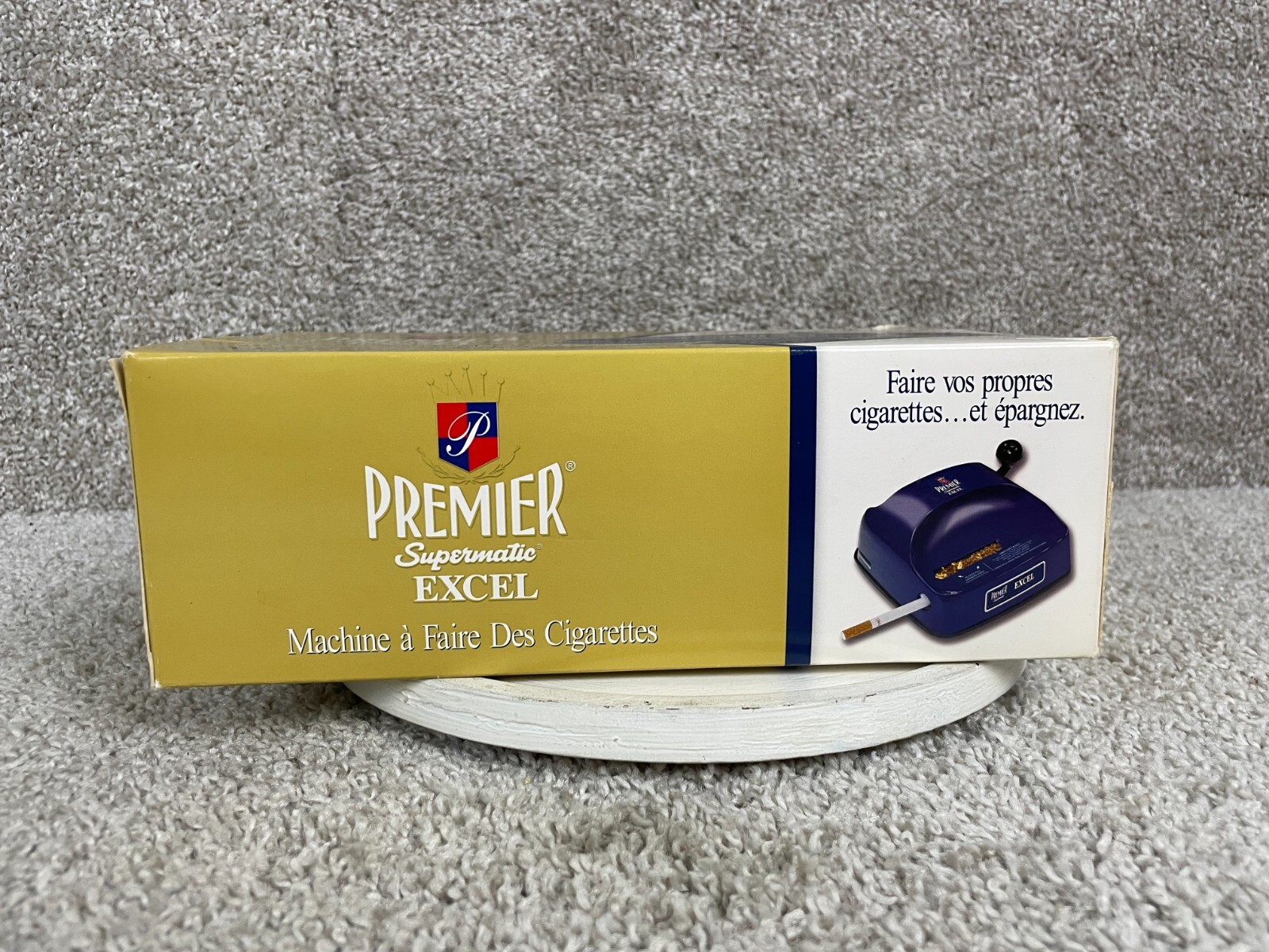 Premier Supermatic Excel Cigarette Making Machine w/ Manual 6"x2.5 Blue
