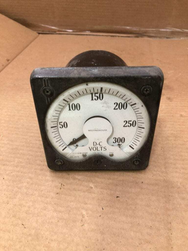 Westinghouse RMR-61749 300V DC Volt Meter / Panel Meter Type KX-24