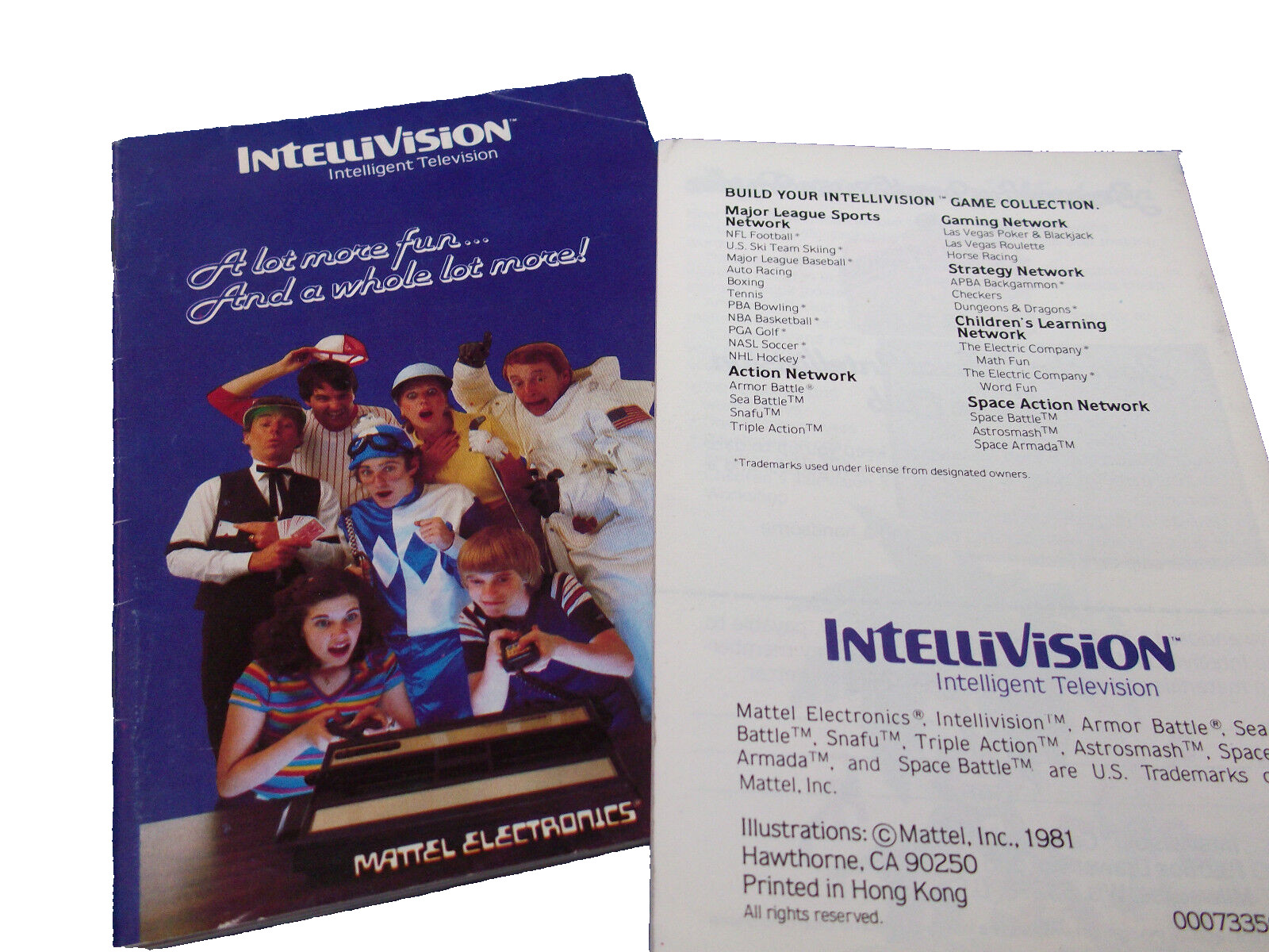 00073350-G1 MATTEL INTELLIVISION 1981 Catalog Rare! BLUE VINTAGE LAST ONES NEW