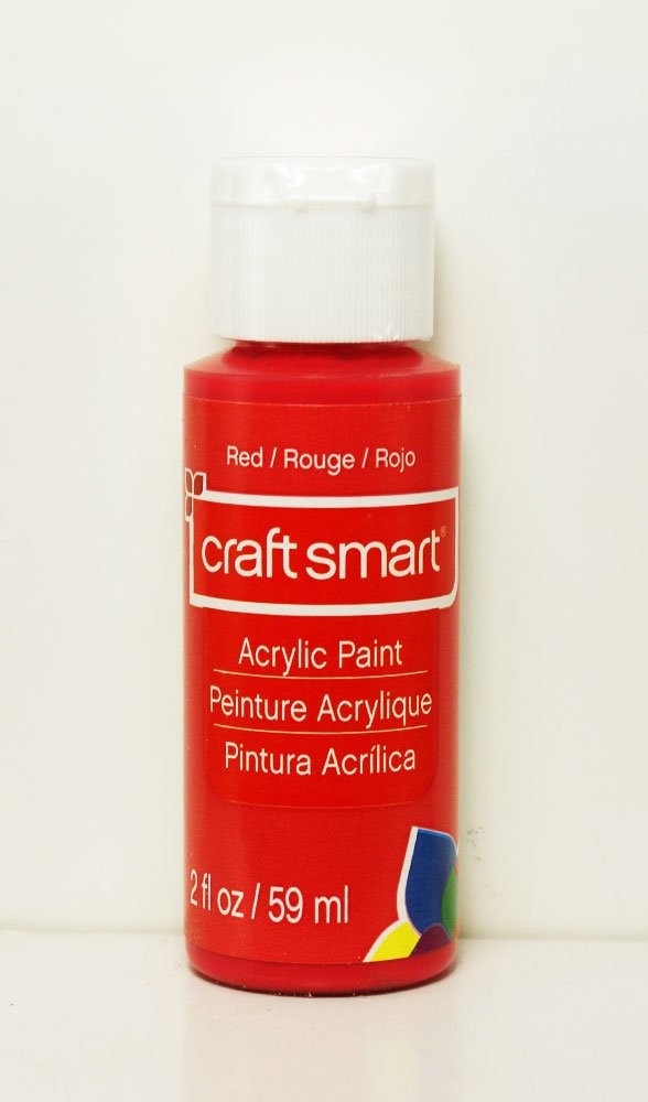 Craft Smart Acrylic Paint 2 Fl.oz. 1 Bottle Red 1,