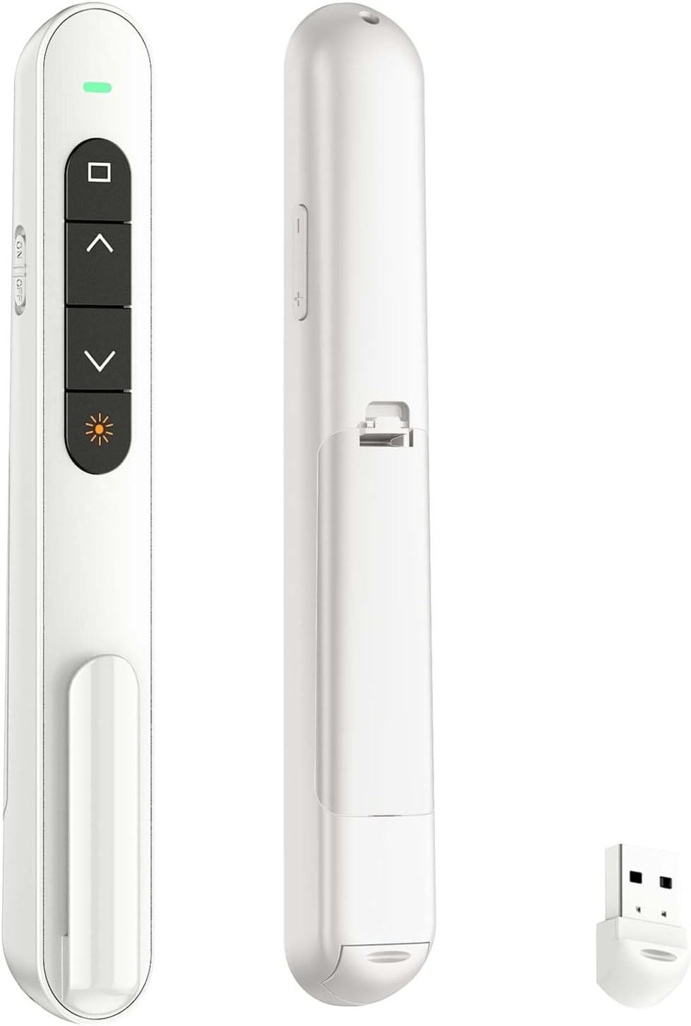 QUI Presentation Clicker for Powerpoint, RF 2.4Ghz USB Wireless Presenter Remote