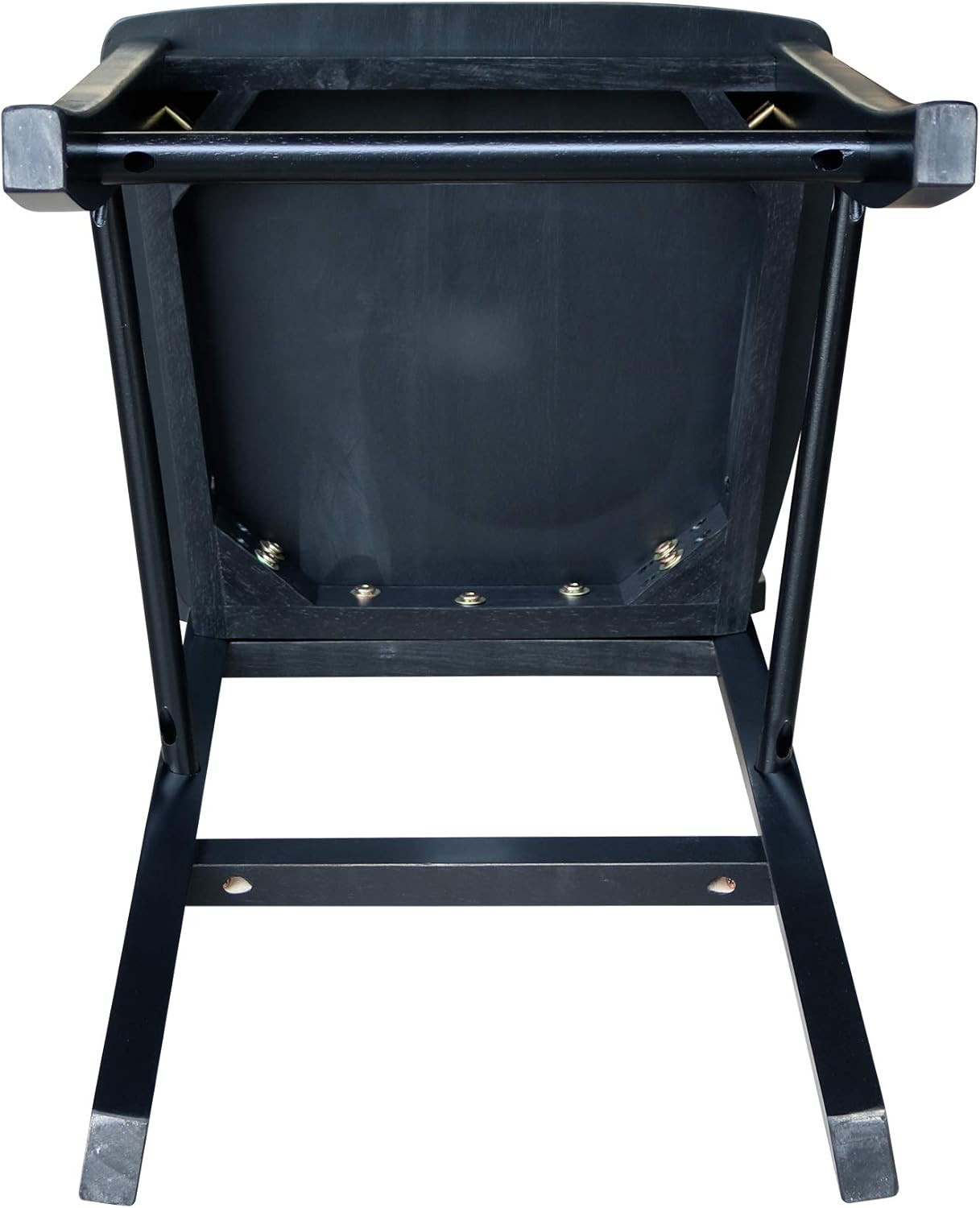 Chic Black X-Back Counter Stool - 24-Inch Seat Height for Modern Spaces