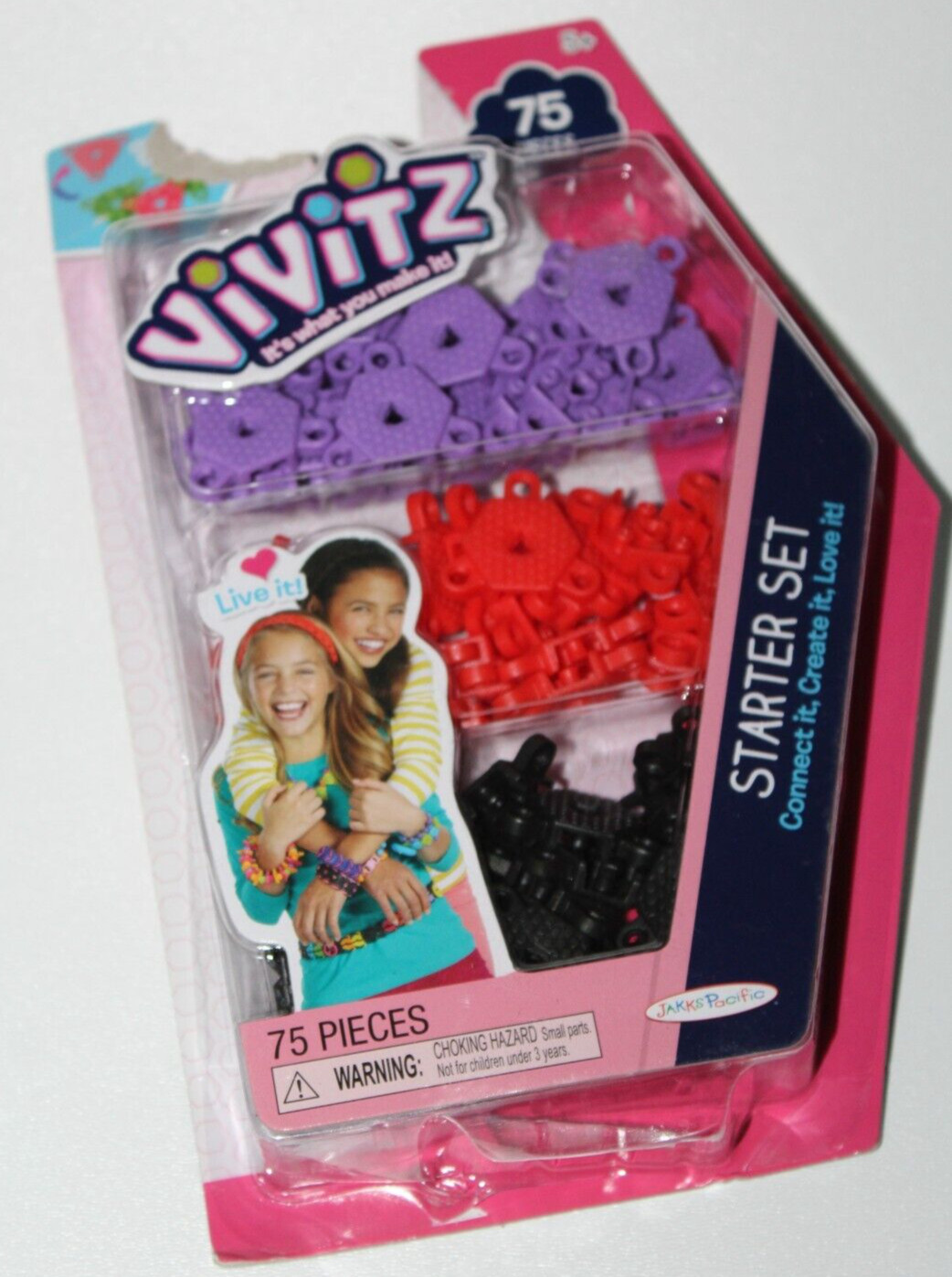 Jakks Pacific Vivitz Create Connect Bracelet Craft Bitz Starter Set 75 Pcs