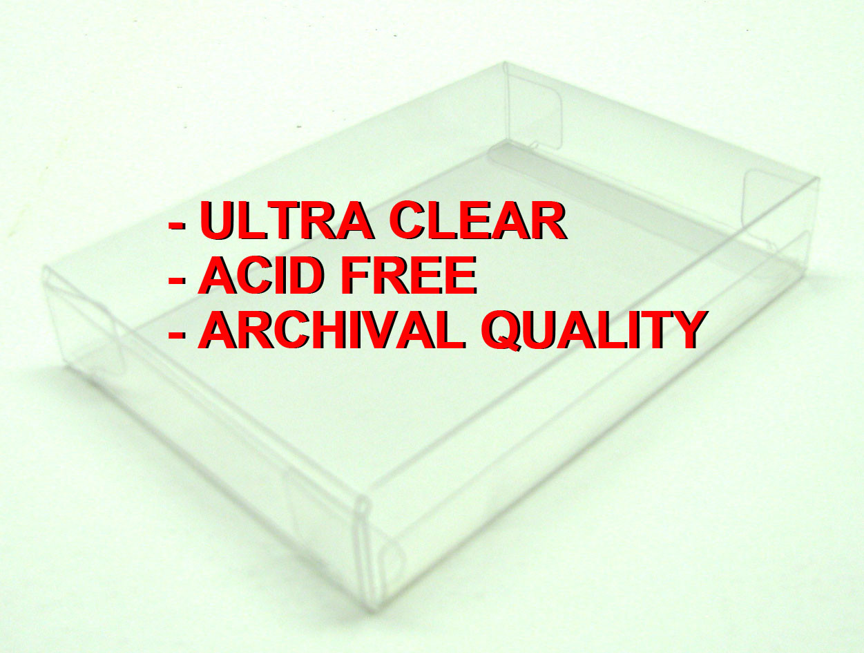 25x SEGA GENESIS OVERSIZED CARTRIDGE - CLEAR PROTECTIVE BOX SLEEVE CASE
