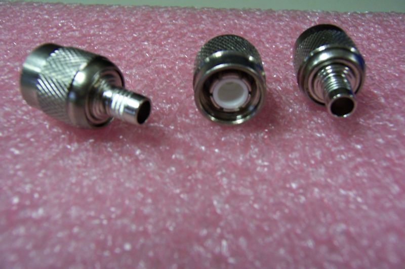 Lot of (4) Coaxial Connectors - TNC PLG to Crimp