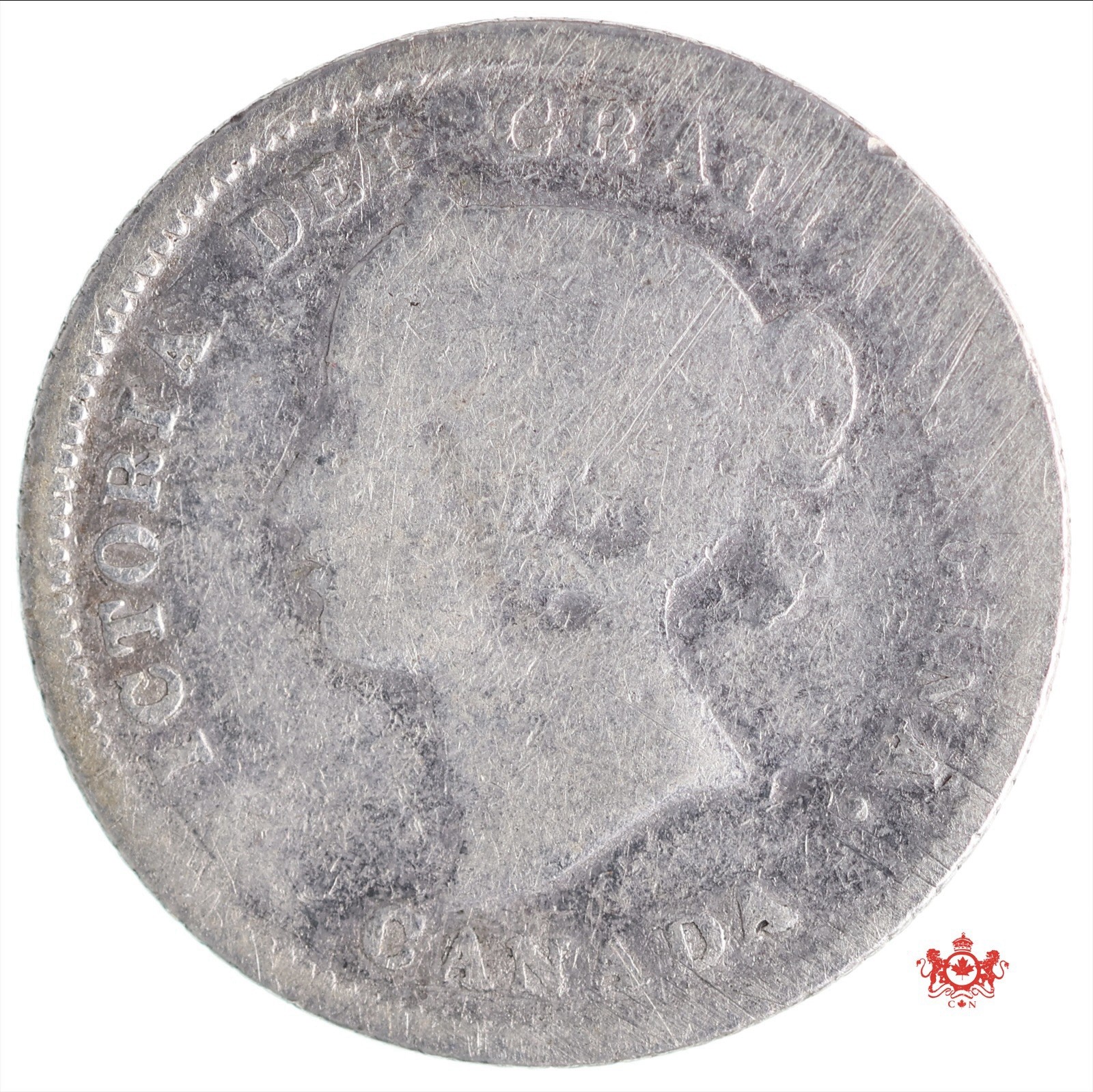 1875H Canada 5 Cents Small Date - G/VG - Lot#12945