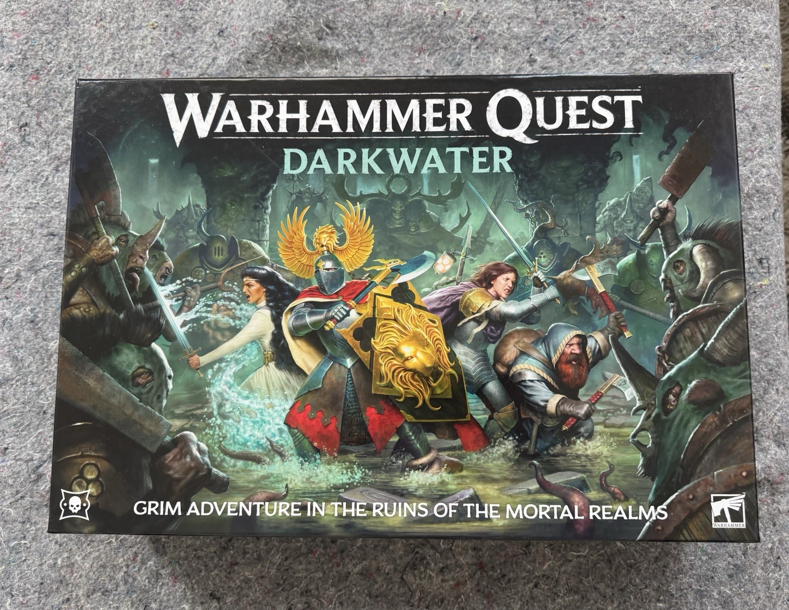 Warhammer Quest: Darkwater boardgame, box only, Excellent condition
