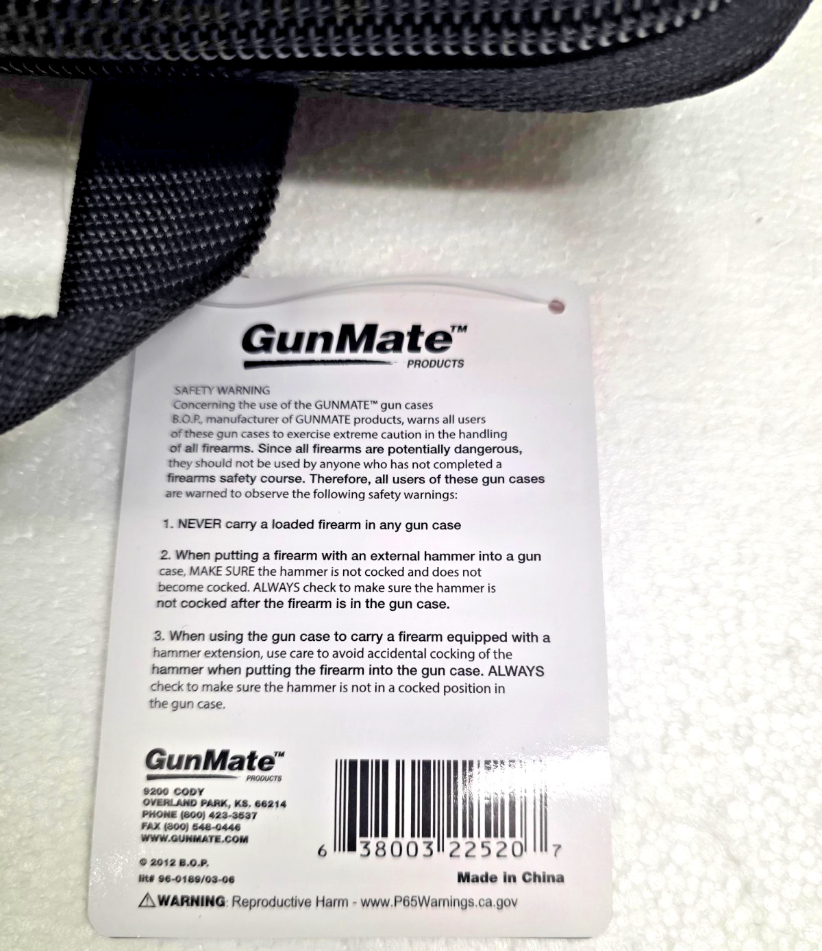 GunMate Range Bag with Removable Hook & Loop Dividers Black, NOS, New in Package