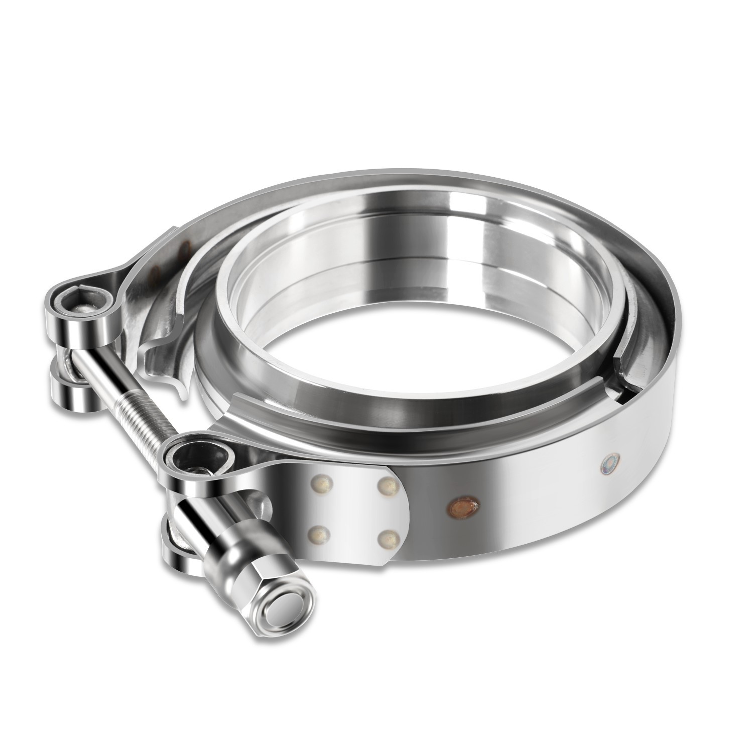 3in OD V-Band Turbo Clamp & 3in Flange Set 304 Stainless Steel Male Female Set