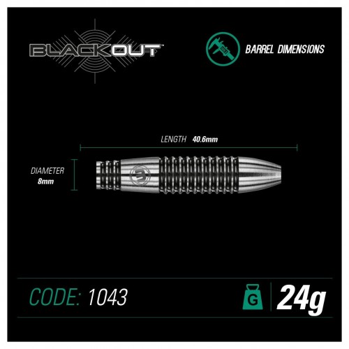 Steeldart Winmau Blackout 1043 - 24G