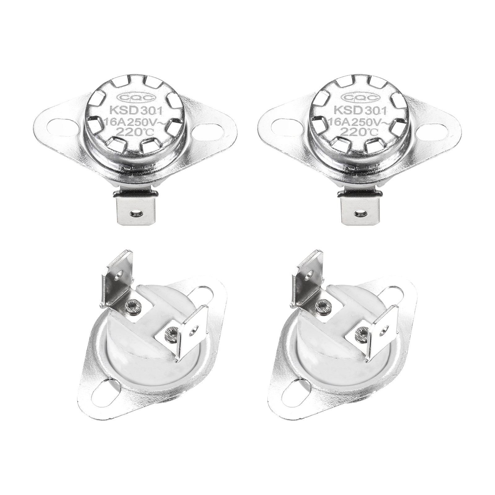 KSD301 Thermostat 220°C/428°F 16A  N.C Adjust Snap Disc Temperature Switch 4 Pcs